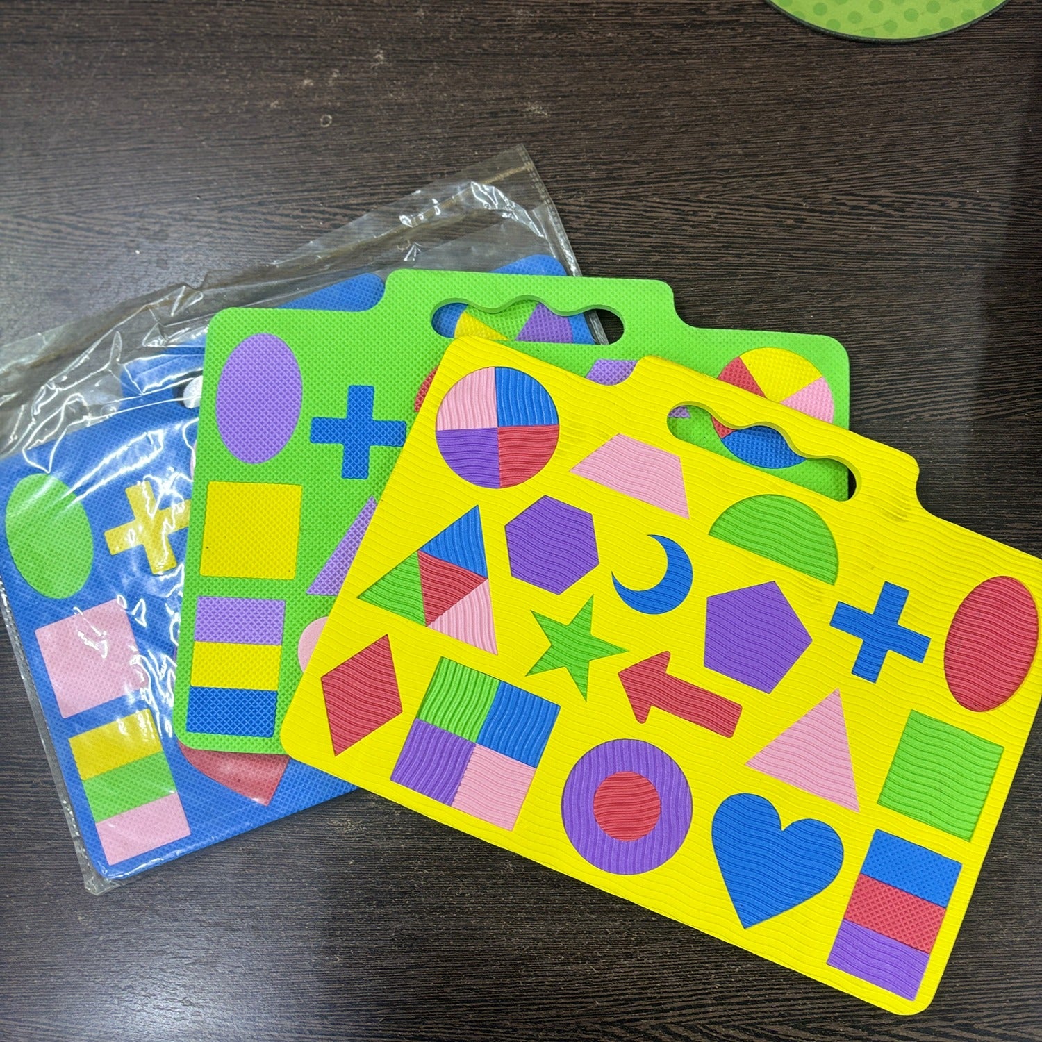 Cutout Games Foam Shapes Learning Boards for Kids | Interlocking Puzzle Board for Toddlers | Educational Shape Matching Toy for Early Learning Preschool Kids - Pack of 1 - Apkamart