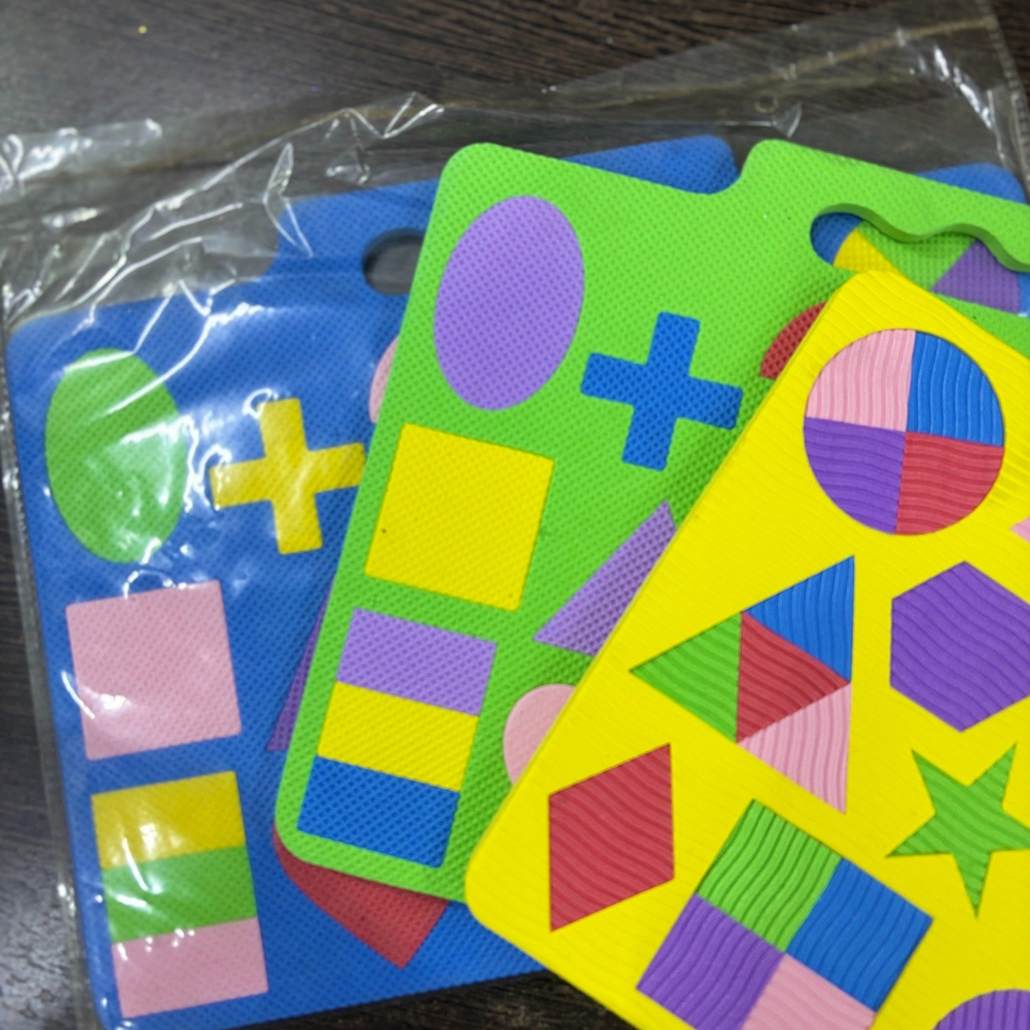 Cutout Games Foam Shapes Learning Boards for Kids | Interlocking Puzzle Board for Toddlers | Educational Shape Matching Toy for Early Learning Preschool Kids - Pack of 1 - Apkamart