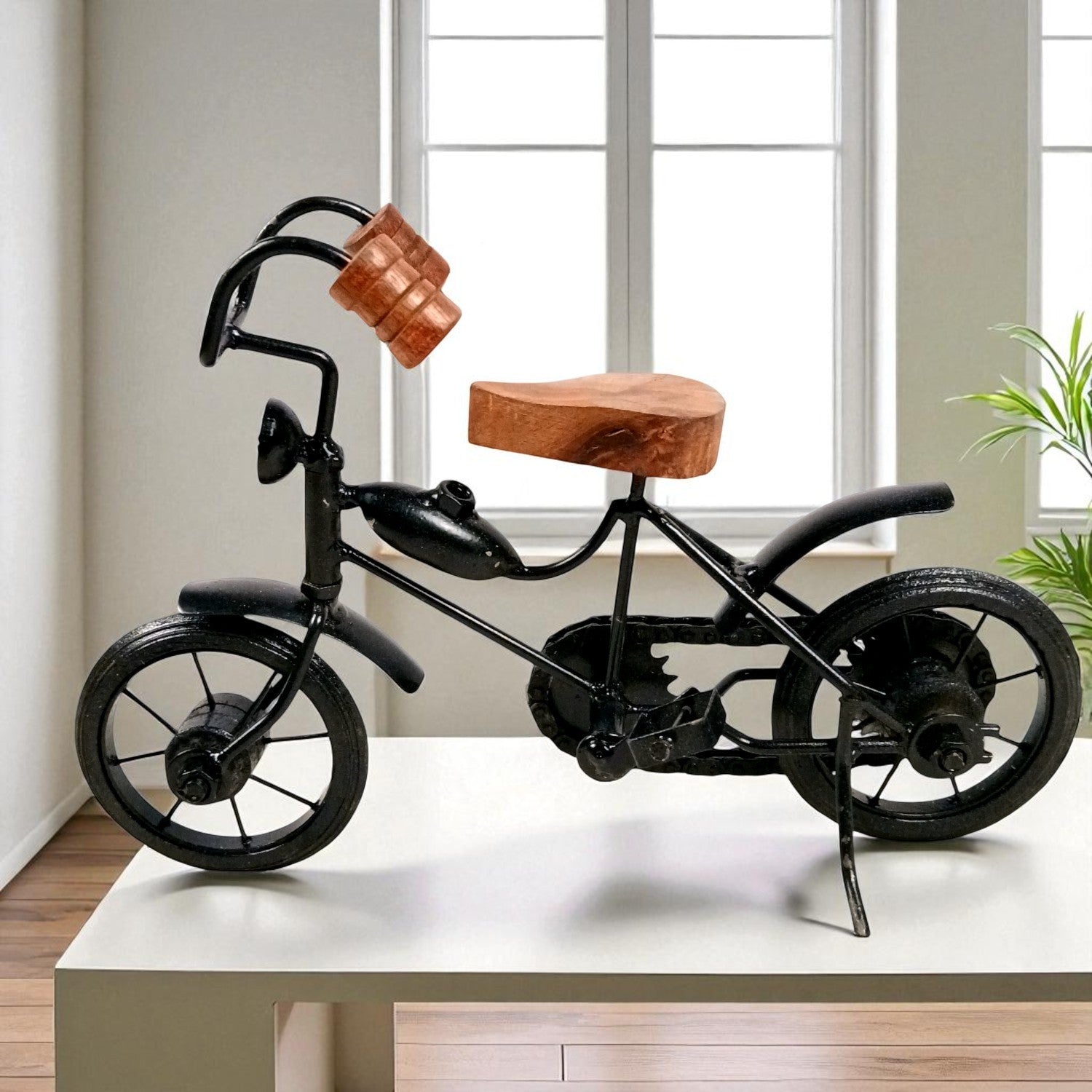 Cycle Showpiece | Antique Miniature Bike | Metal Bicycle Showpiece - for Home Décor, Table Top, Office Desk, Living Room, Shelf & Gifts - 11 Inch (Pack Of 2) - Apkamart