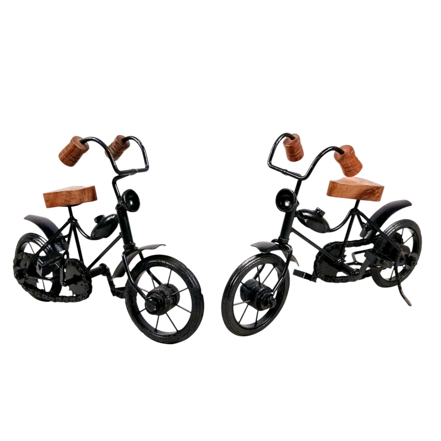 Cycle Showpiece | Antique Miniature Bike | Metal Bicycle Showpiece - for Home Décor, Table Top, Office Desk, Living Room, Shelf & Gifts - 11 Inch (Pack Of 2) - Apkamart