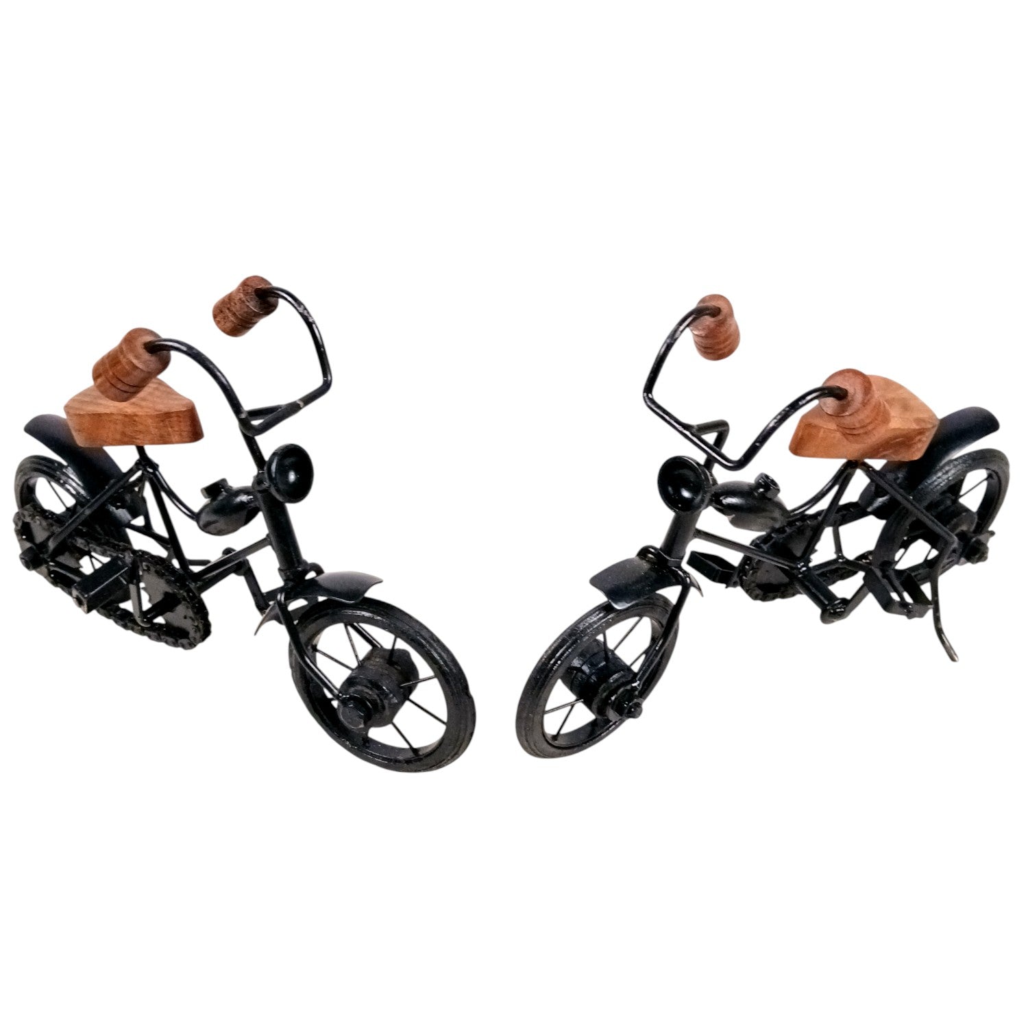 Cycle Showpiece | Antique Miniature Bike | Metal Bicycle Showpiece - for Home Décor, Table Top, Office Desk, Living Room, Shelf & Gifts - 11 Inch (Pack Of 2) - Apkamart