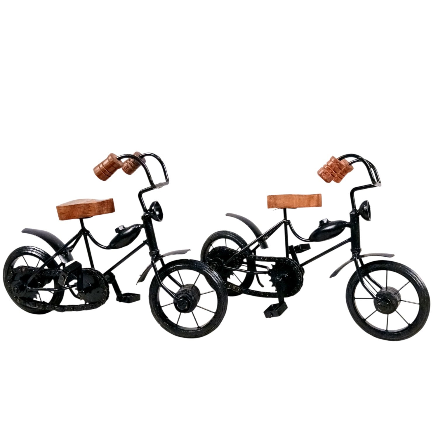 Cycle Showpiece | Antique Miniature Bike | Metal Bicycle Showpiece - for Home Décor, Table Top, Office Desk, Living Room, Shelf & Gifts - 11 Inch (Pack Of 2) - Apkamart