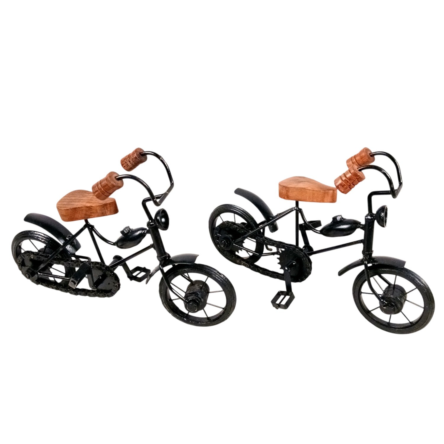 Cycle Showpiece | Antique Miniature Bike | Metal Bicycle Showpiece - for Home Décor, Table Top, Office Desk, Living Room, Shelf & Gifts - 11 Inch (Pack Of 2) - Apkamart