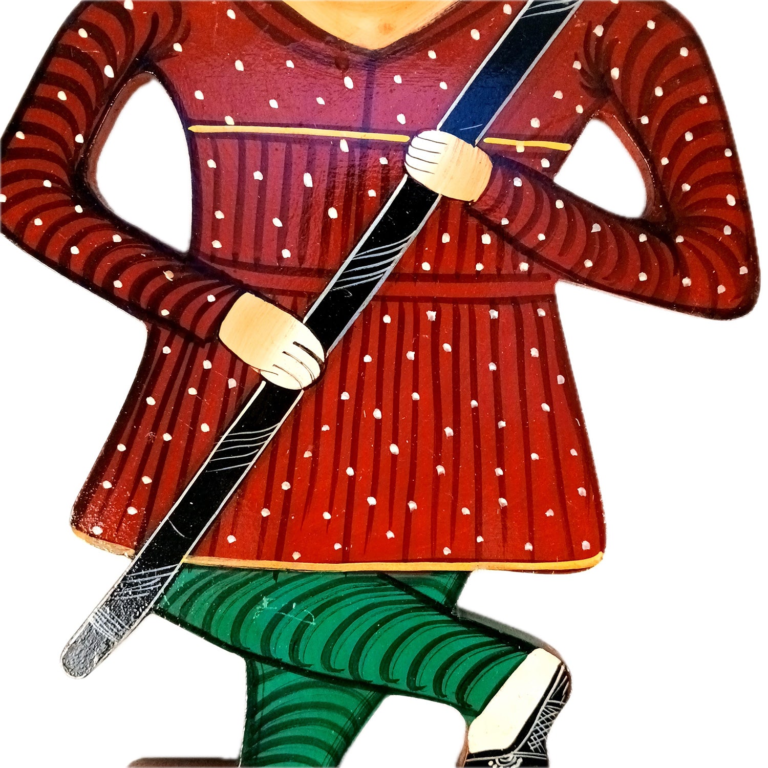 Wooden Darbaan Wall Hanging | Royal Guards Set | Rajasthani Wall Decor - for Home, Living room, Entrance Decor & Gifts - 16 Inch (Wood, Red) - Apkamart