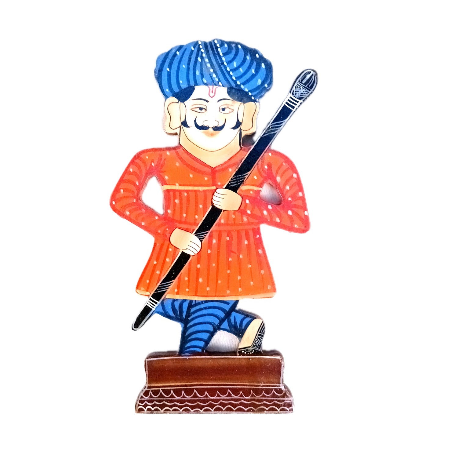 Wooden Darbaan Wall Hanging | Royal Guards Set | Rajasthani Wall Decor - for Home, Living room, Entrance Decor & Gifts - 8 Inch - Apkamart #Style_Pack Of 1