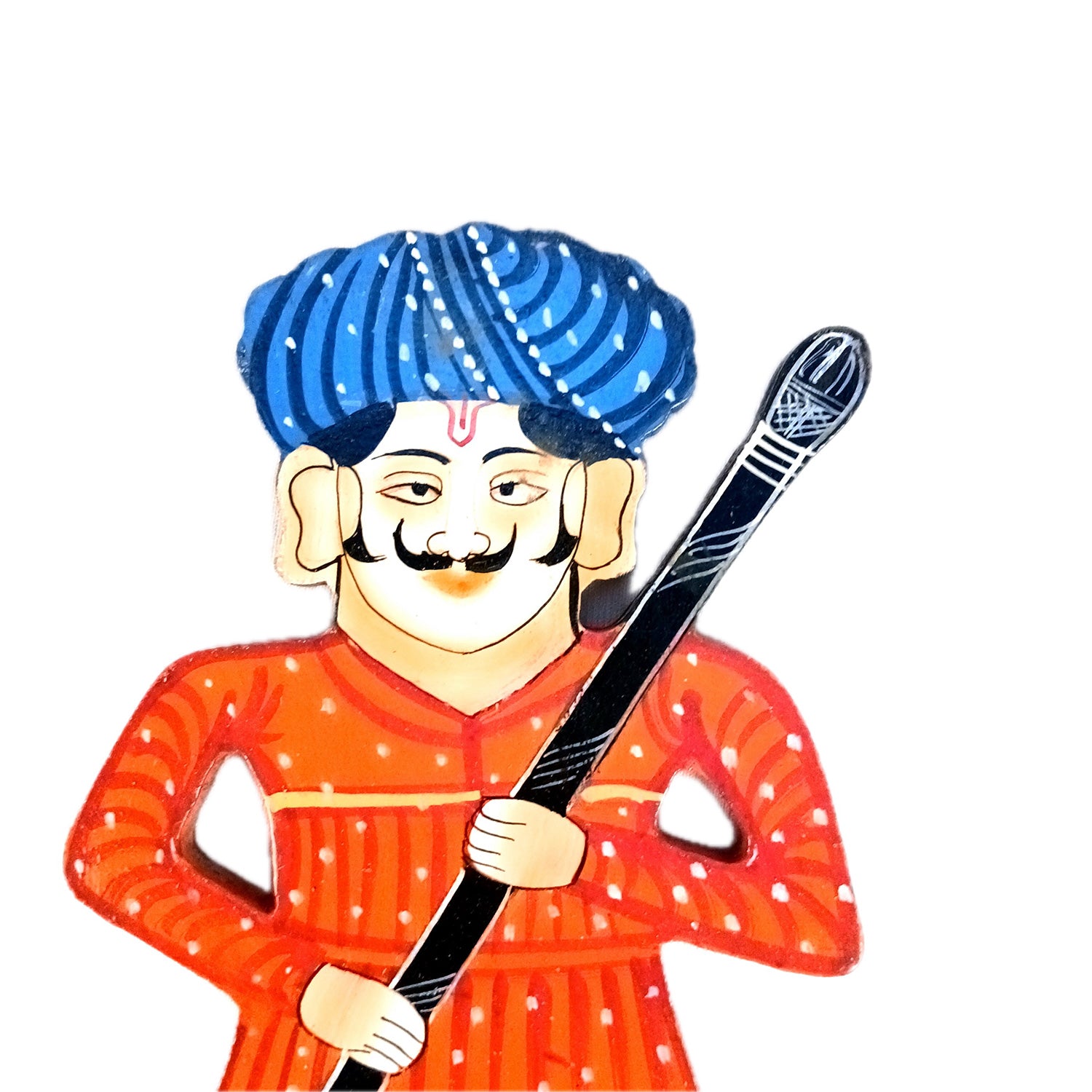 Wooden Darbaan Wall Hanging | Royal Guards Set | Rajasthani Wall Decor - for Home, Living room, Entrance Decor & Gifts - 8 Inch - Apkamart #Style_Pack Of 1