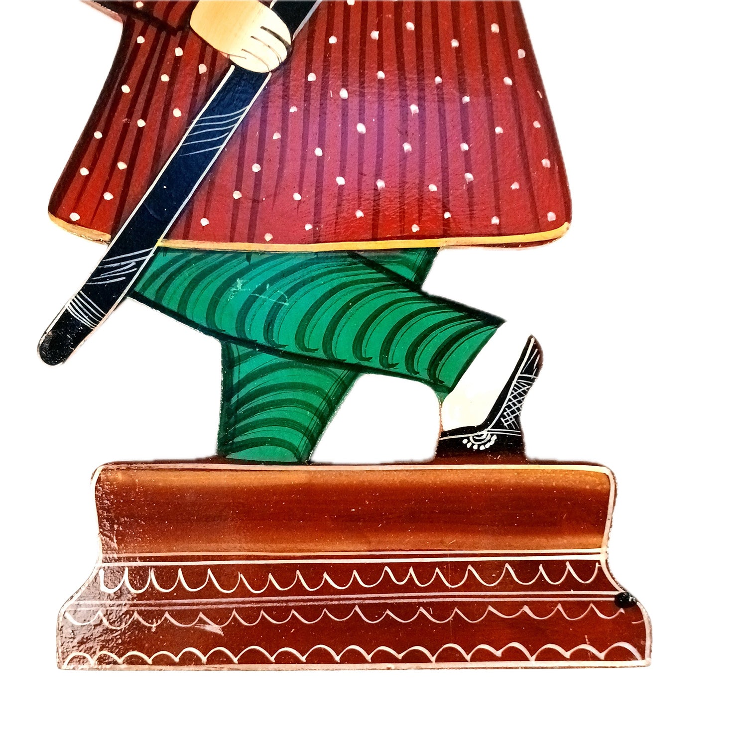Wooden Darbaan Wall Hanging | Royal Guards Set | Rajasthani Wall Decor - for Home, Living room, Entrance Decor & Gifts - 16 Inch (Wood, Red) - Apkamart