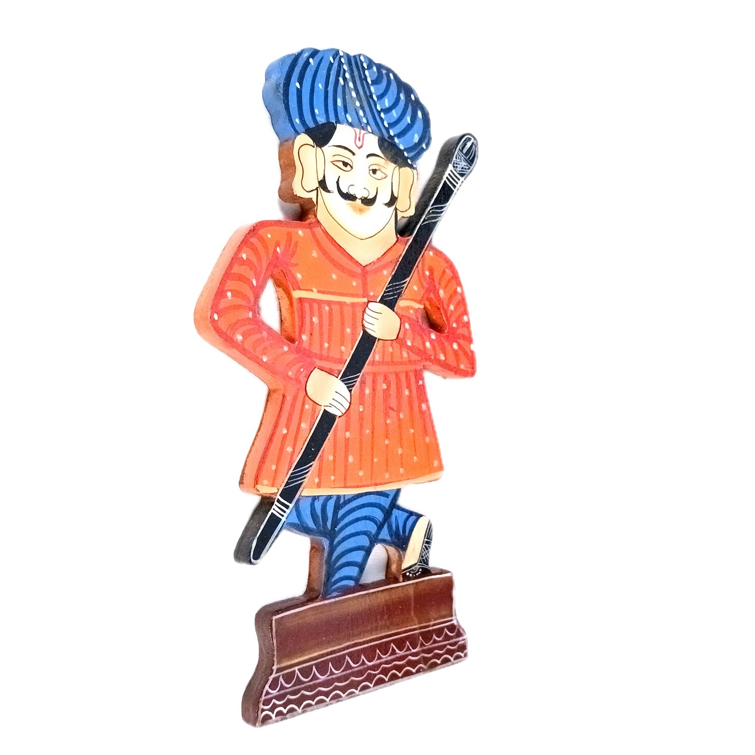 Wooden Darbaan Wall Hanging | Royal Guards Set | Rajasthani Wall Decor - for Home, Living room, Entrance Decor & Gifts - 8 Inch - Apkamart #Style_Pack Of 1