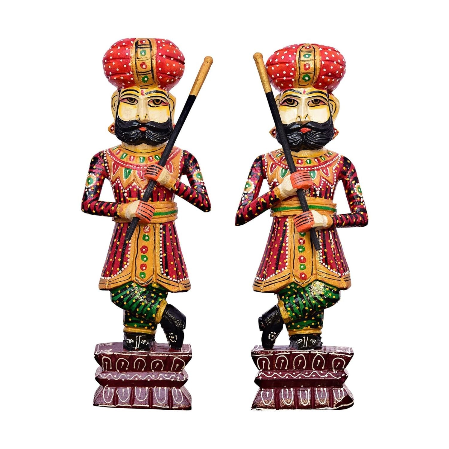 Darbaan Set - Human Figurine - Unique Showpiece for Living Room - 12 Inch - ApkaMart