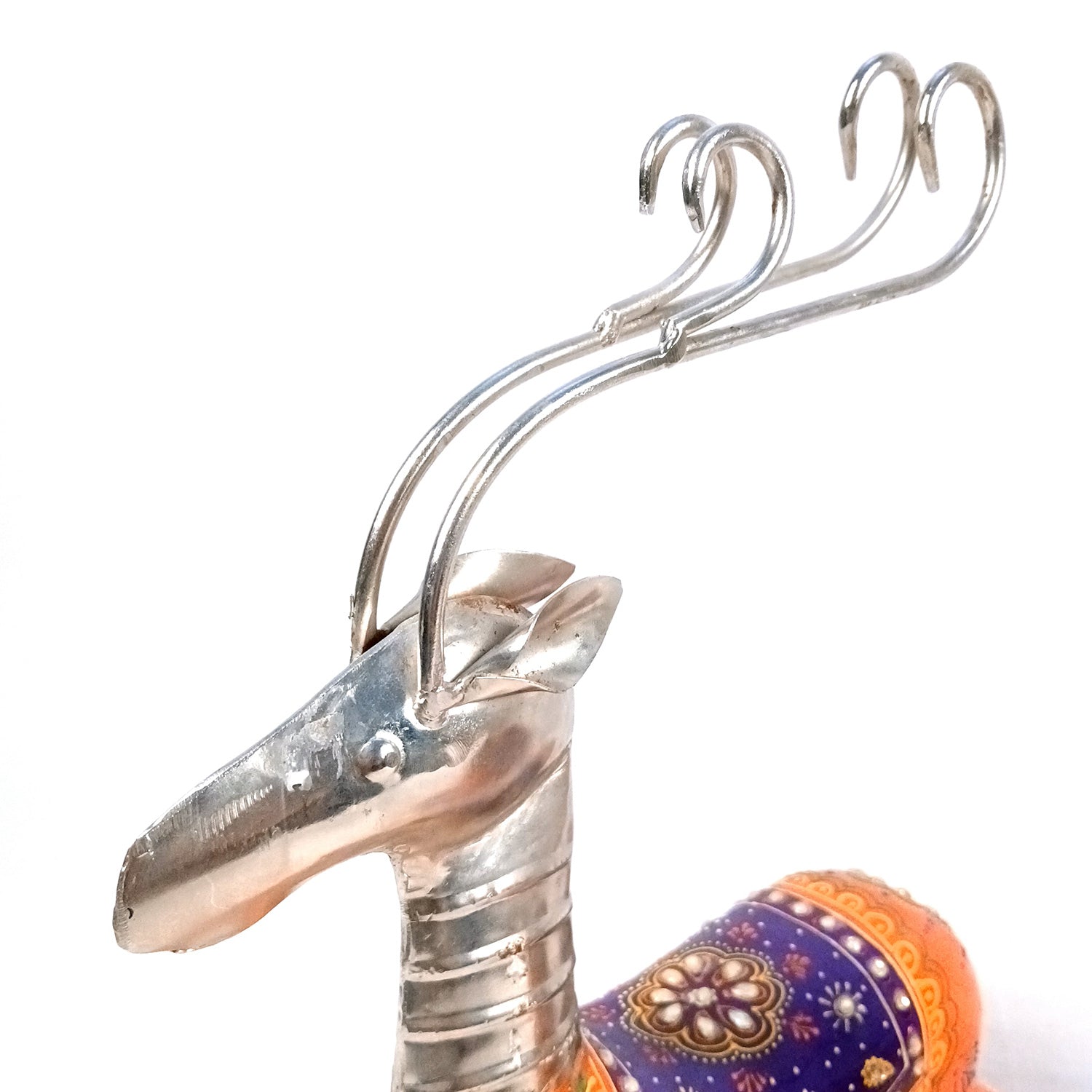 Deer Showpiece Set | Reindeer Statue | Animal Figurines - for Home Decor, Garden, Balcony, Living Room & Gifts - 14 Inch (Pack of 3) - Apkamart #Colour_Orange