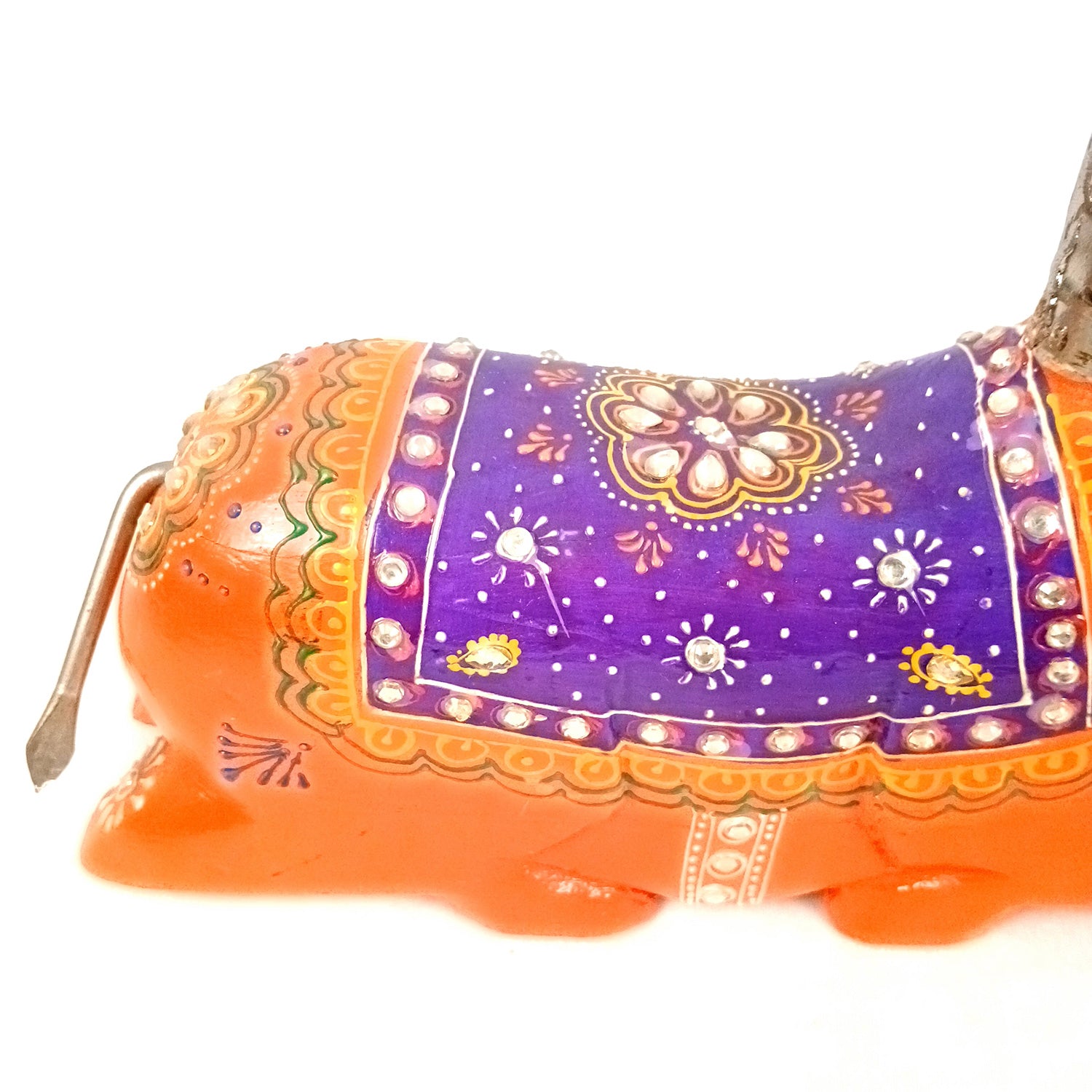 Deer Showpiece Set | Reindeer Statue | Animal Figurines - for Home Decor, Garden, Balcony, Living Room & Gifts - 14 Inch (Pack of 3) - Apkamart #Colour_Orange