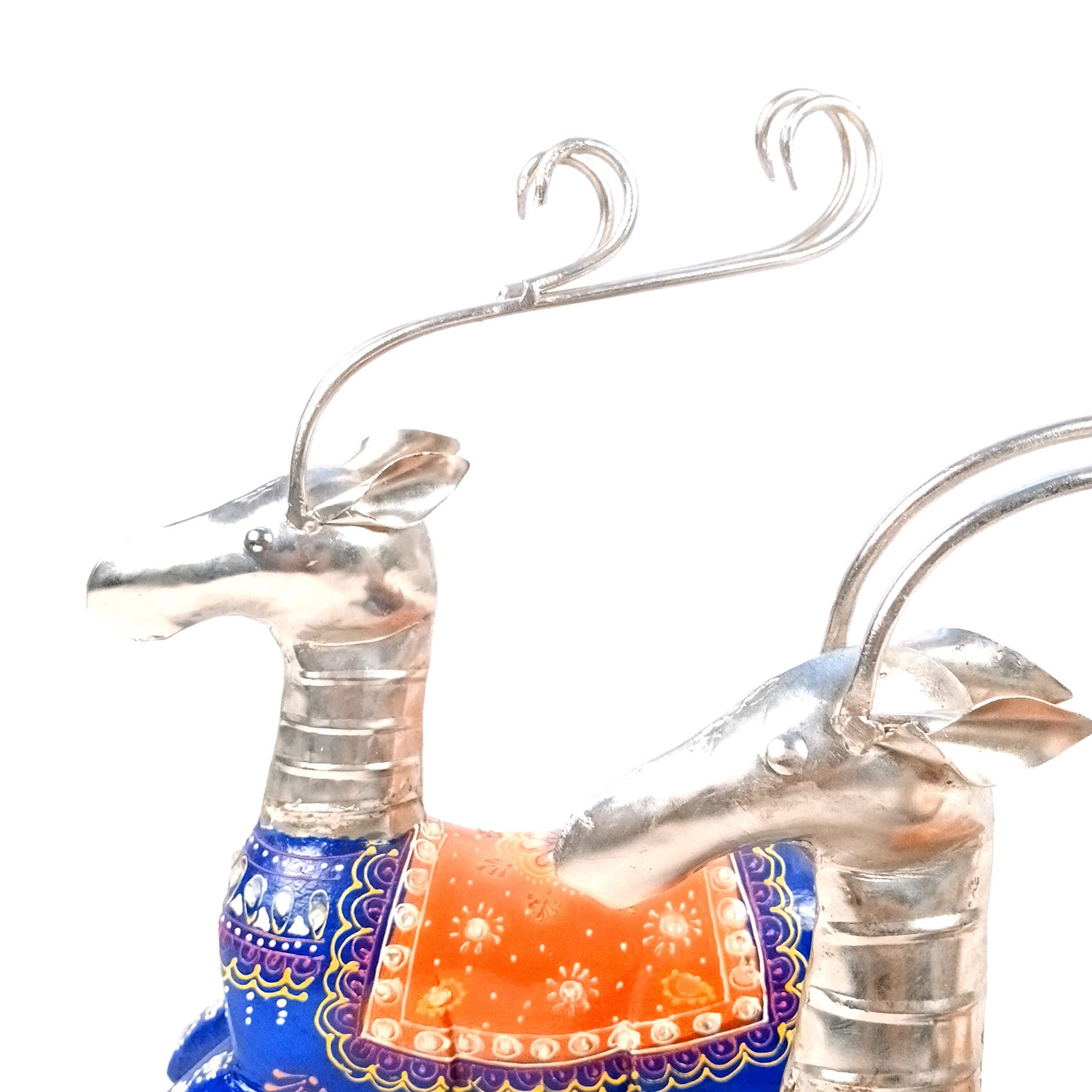 Deer Showpiece Set | Reindeer Statue | Animal Figurines - for Home Decor, Garden, Balcony, Living Room & Gifts - 14 Inch (Pack of 3) - Apkamart #Colour_Blue