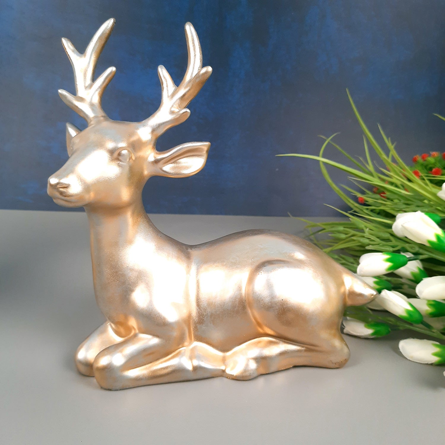 Deer Couple Showpiece | Reindeer Statue | Animal Figurines - for Home Decor, Garden, Balcony, Living Room & Gifts - Apkamart #Style_Style 2