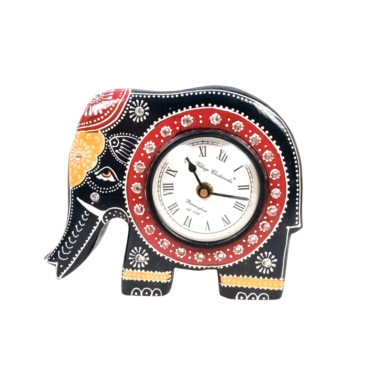 Desk Clock – Table Clock for Home & Office Decor | Elephant Shape Modern Desk Timepiece for Living Room, Bedroom, Study & Gifting - 7 Inch - Apkamart