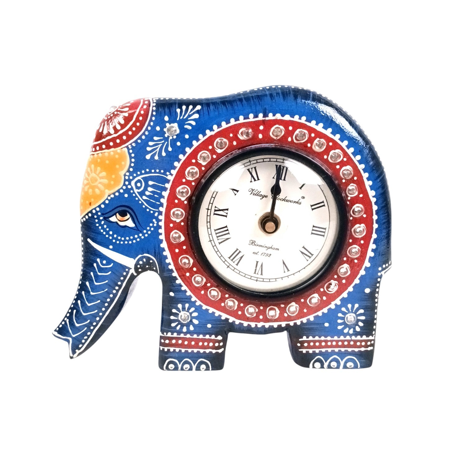 Elephant Shape Desk Clock – Table Clock for Home & Office Decor | Modern Desk Timepiece for Living Room, Bedroom, Study & Gifting - 7 Inch - Apkamart