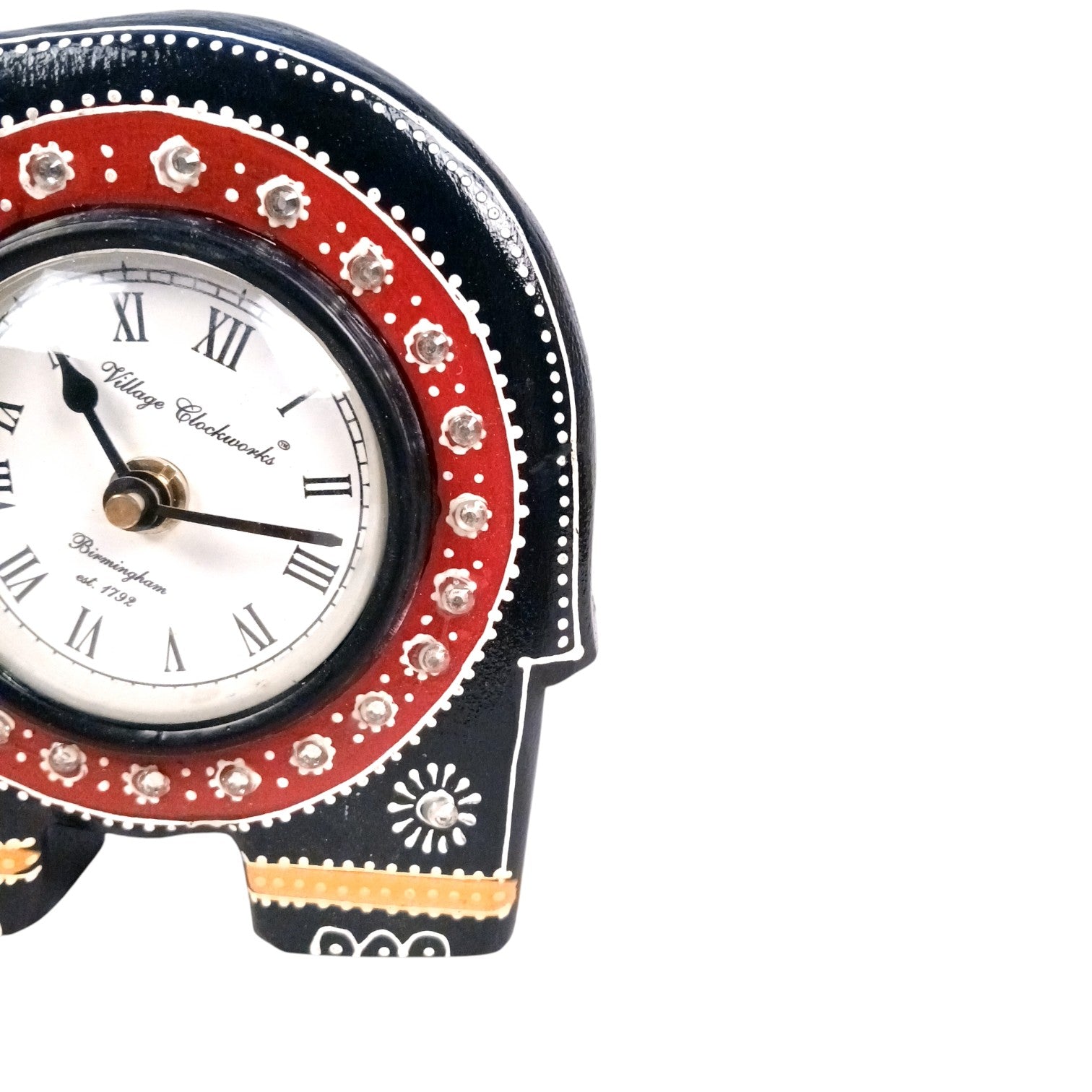 Desk Clock – Table Clock for Home & Office Decor | Elephant Shape Modern Desk Timepiece for Living Room, Bedroom, Study & Gifting - 7 Inch - Apkamart