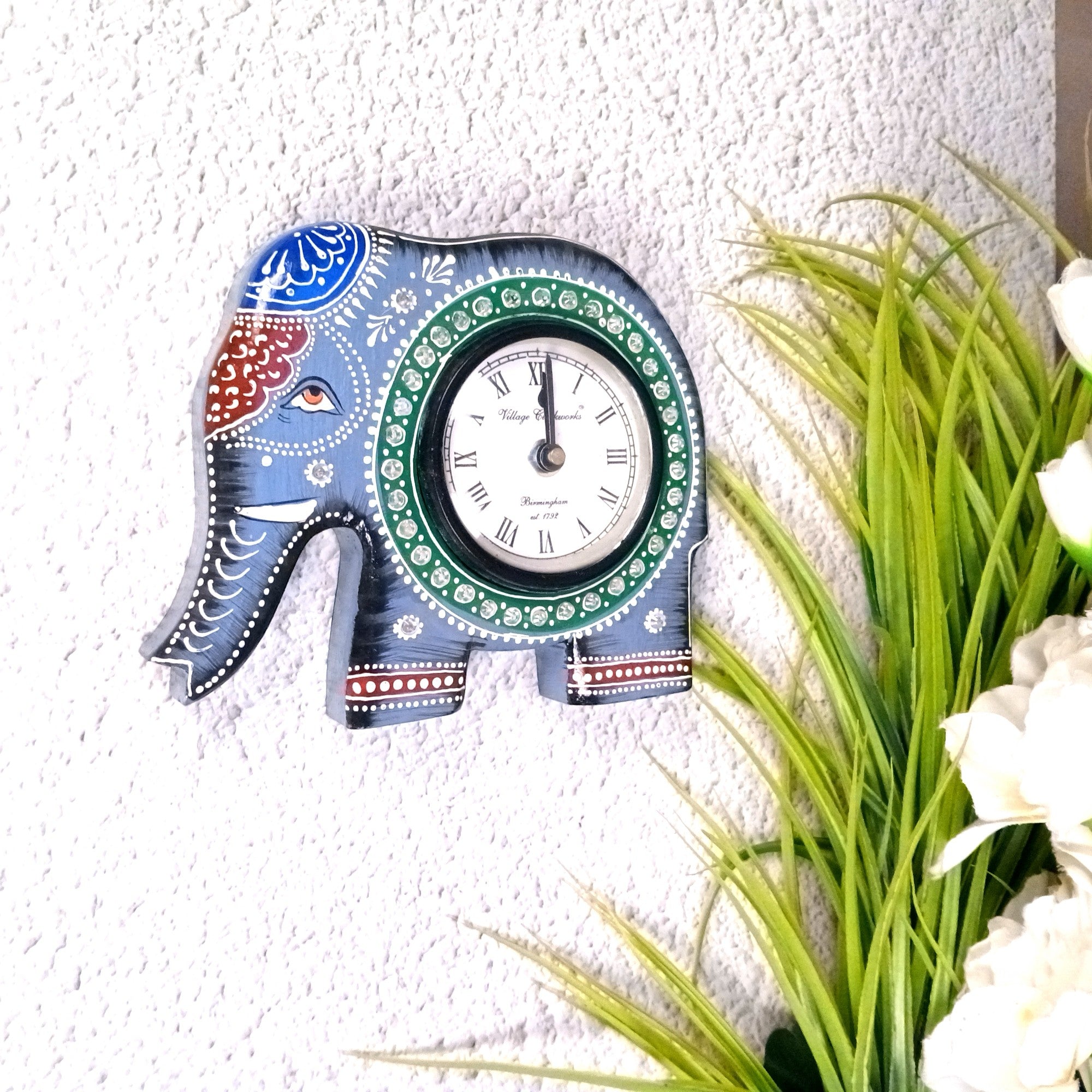 Desk Clock for Home & Office | Elephant Shape Modern Desk Timepiece for Living Room, Bedroom, Study & Gifting - 7 Inch - Apkamart