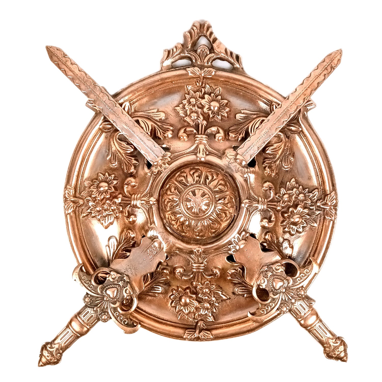 Royal Large Sword & Shield Wall Hangings | Dhal Talwar Set - For Home, Living Room, Big Walls, Vintage Decor & Gifts - 24 Inch - Apkamart
