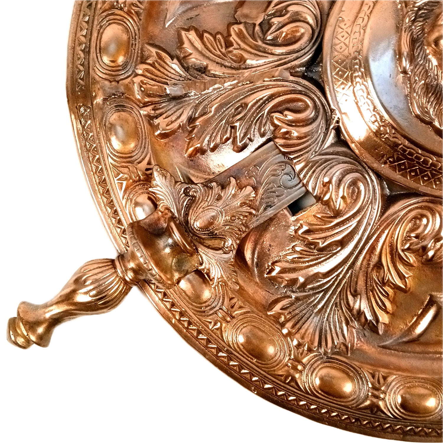 Dhal Talwar Wall Showpiece - Lion Design | Vintage Sword & Shield Wall Mount Hangings - For Home, Living Room, Wall Decor & Gifts - Apkamart