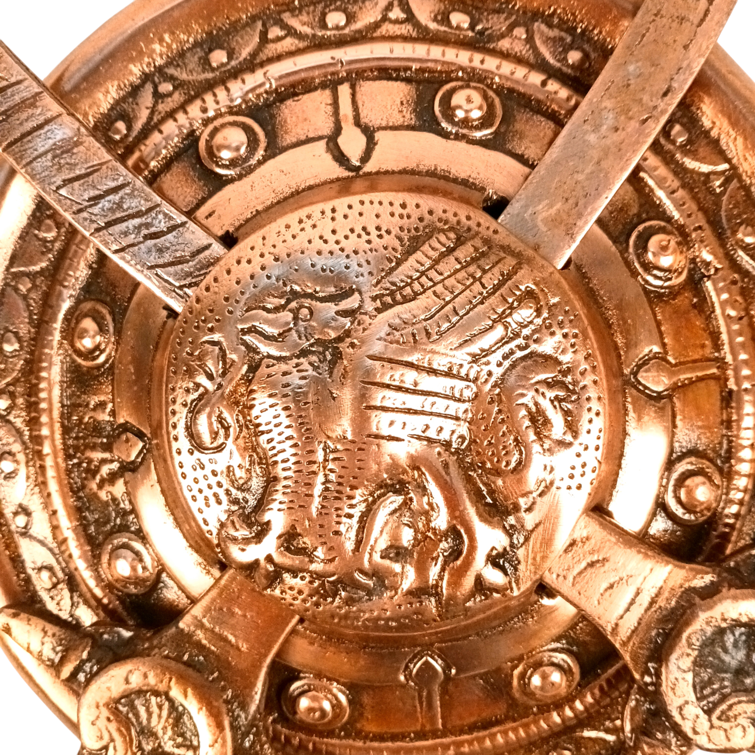 Dhal Talwar Wall Hanging | Decorative Shield & Sword Showpiece for Wall Decor, Living Room & Office | Traditional Indian Wall Art - 10 Inch - Apkamart