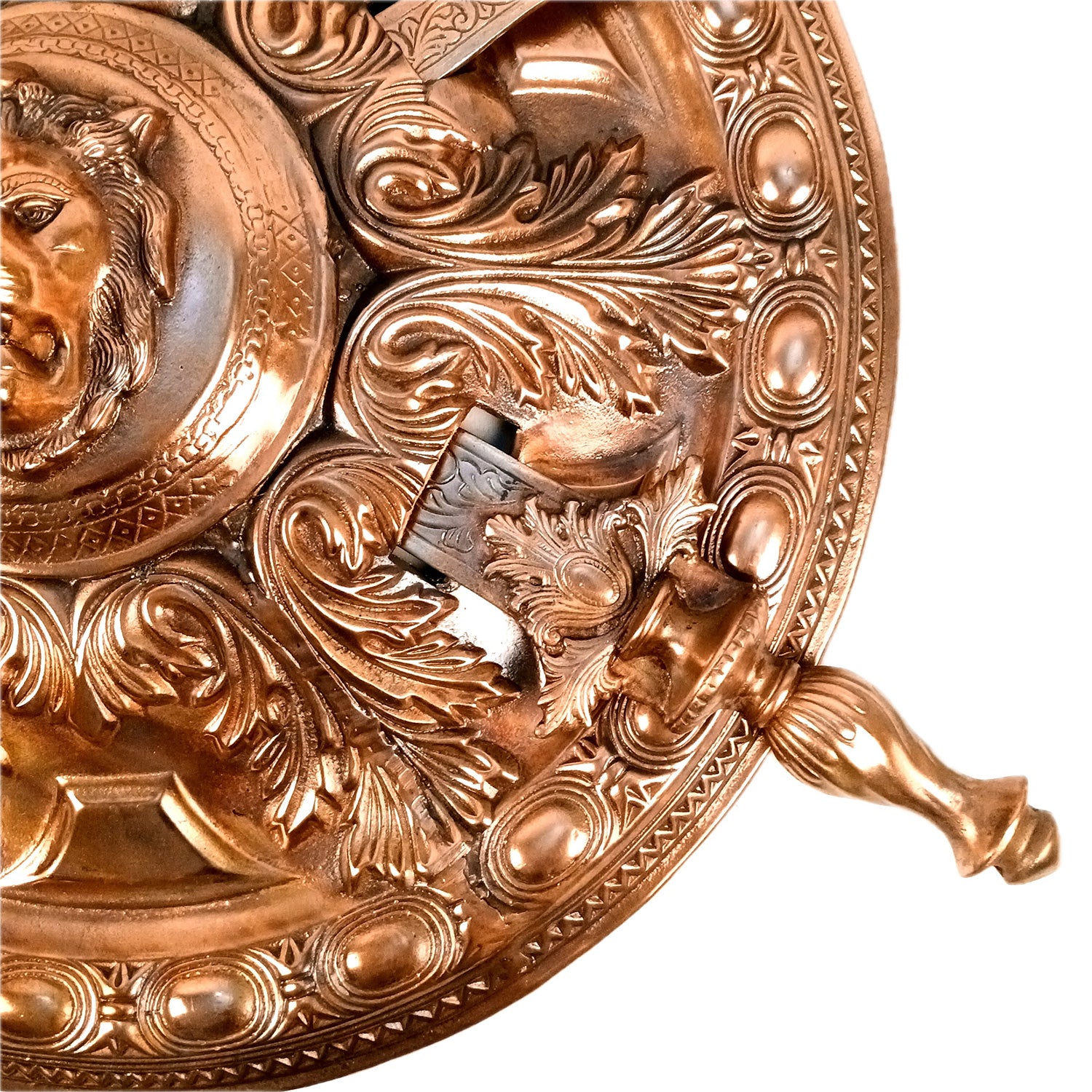 Dhal Talwar Wall Showpiece - Lion Design | Vintage Sword & Shield Wall Mount Hangings - For Home, Living Room, Wall Decor & Gifts - Apkamart