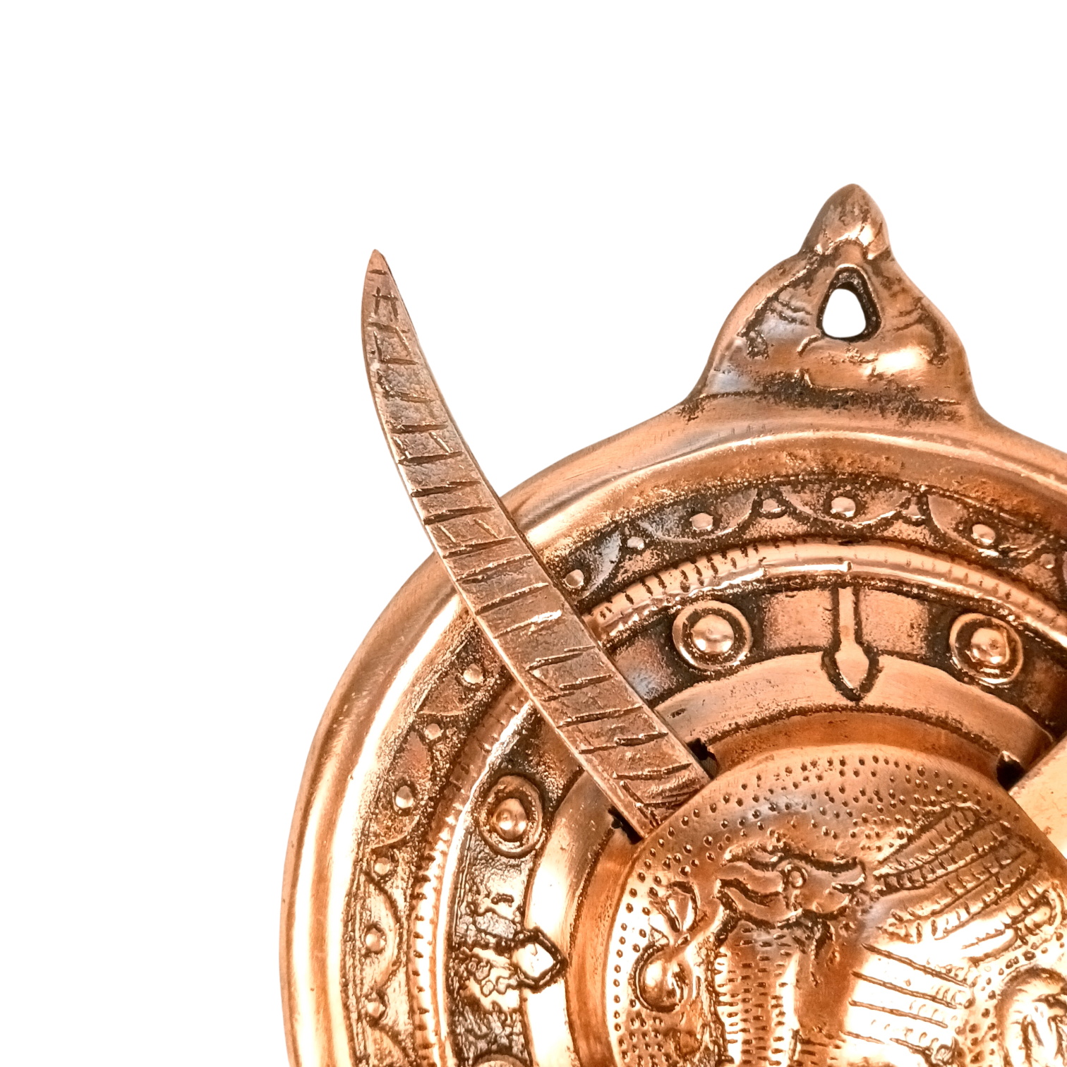 Dhal Talwar Wall Hanging | Decorative Shield & Sword Showpiece for Wall Decor, Living Room & Office | Traditional Indian Wall Art - 10 Inch - Apkamart