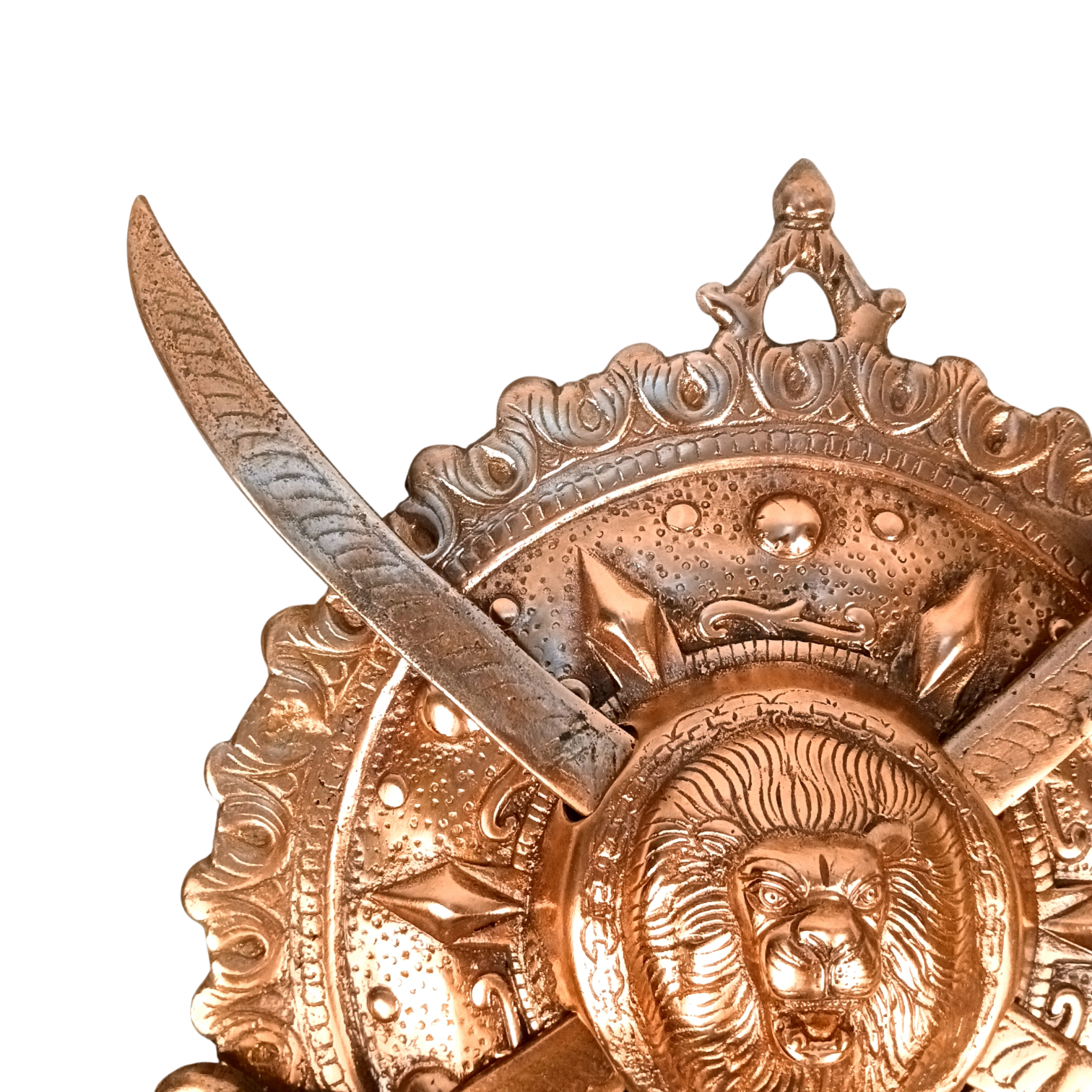 Dhal Talwar Wall Hanging | Decorative Shield & Sword Showpiece for Wall Decor, Living Room & Office | Traditional Indian Wall Art | Gift for Housewarming - 12 Inch - Apkamart