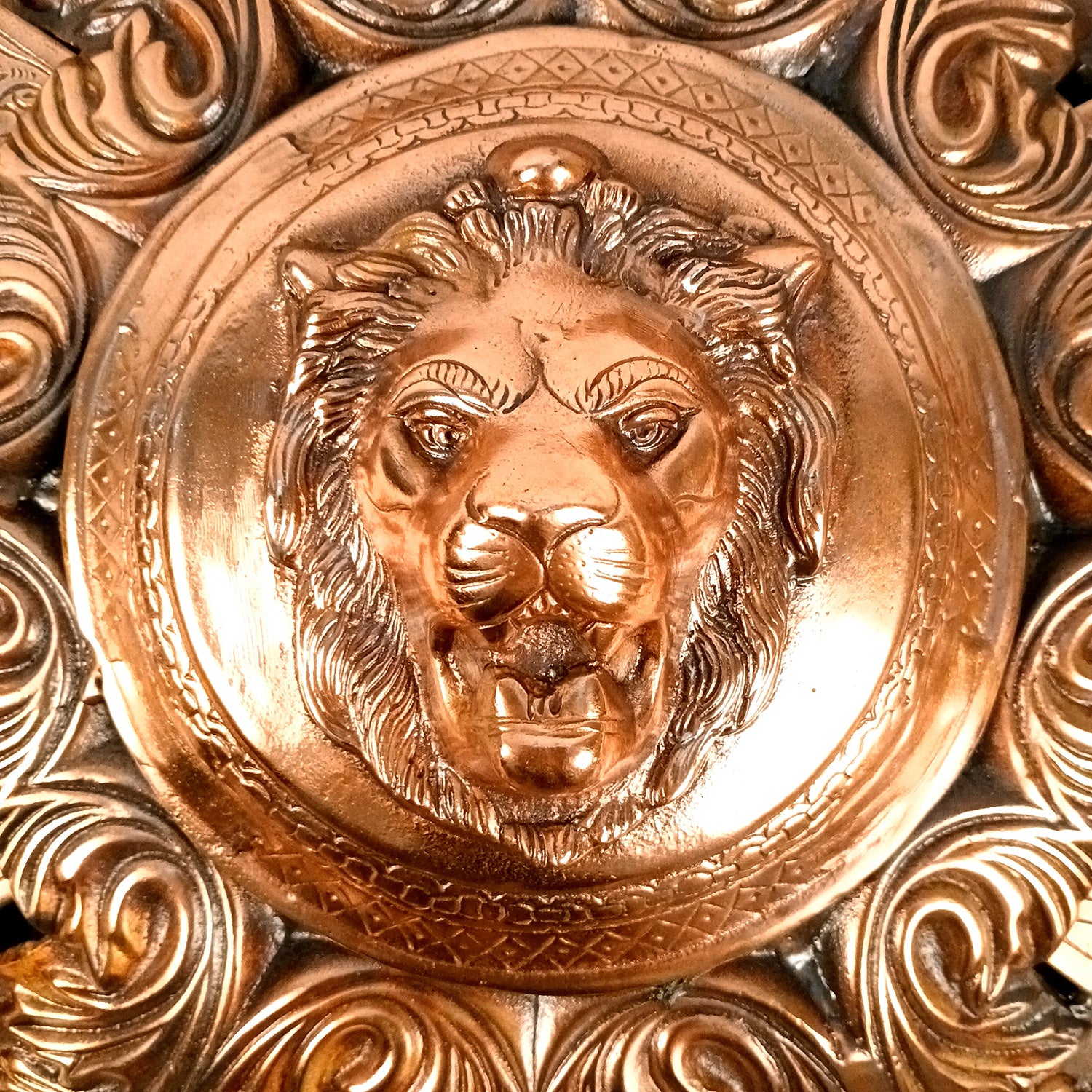 Dhal Talwar Wall Showpiece - Lion Design | Vintage Sword & Shield Wall Mount Hangings - For Home, Living Room, Wall Decor & Gifts - Apkamart