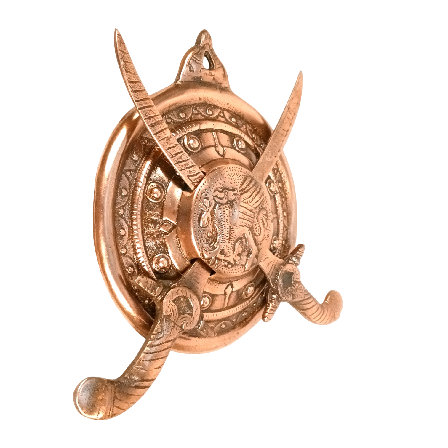 Dhal Talwar Wall Hanging | Decorative Shield & Sword Showpiece for Wall Decor, Living Room & Office | Traditional Indian Wall Art - 10 Inch - Apkamart