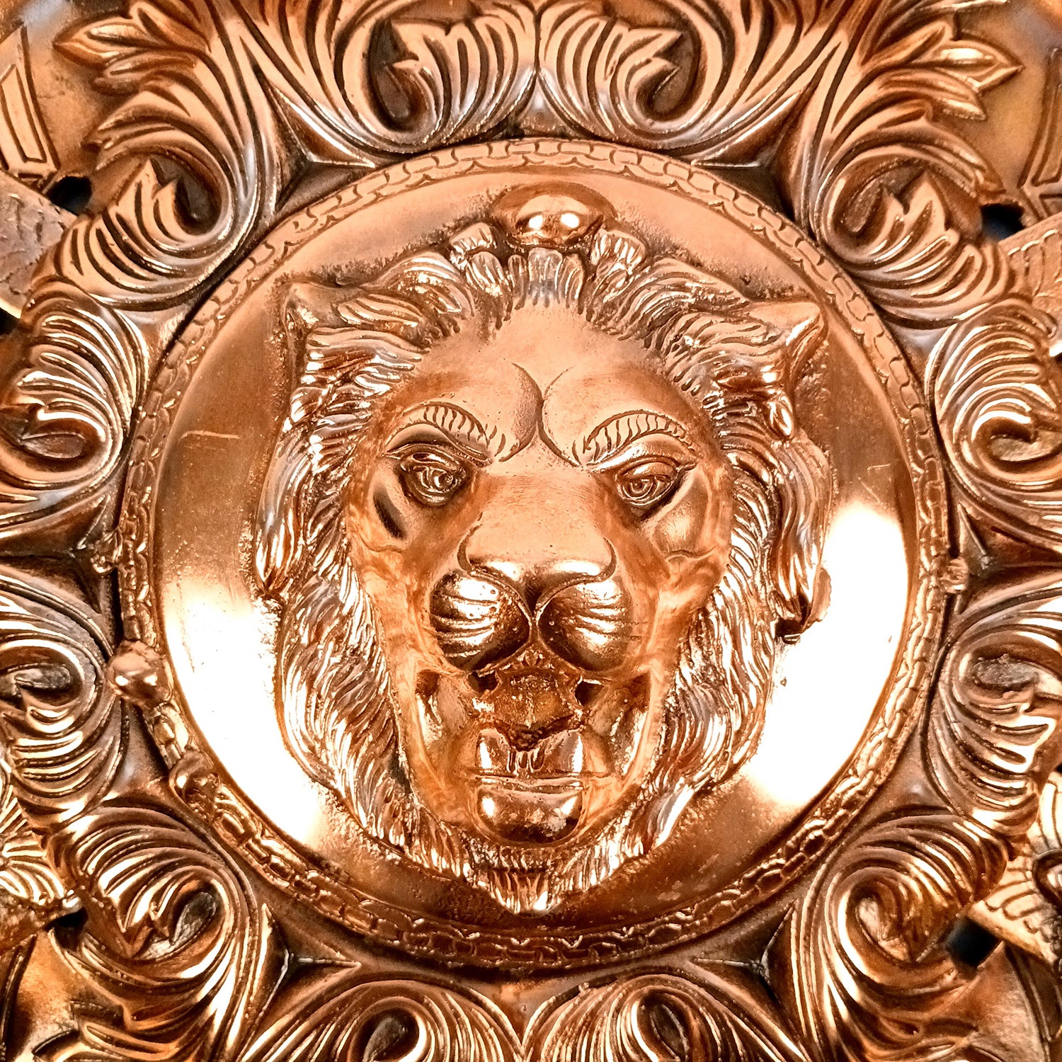 Dhal Talwar Wall Hanging - Lion Design | Sword & Shield Wall Mount Hangings - For Home, Living Room, Wall Decor & Gifts - 25 Inch - Apkamart