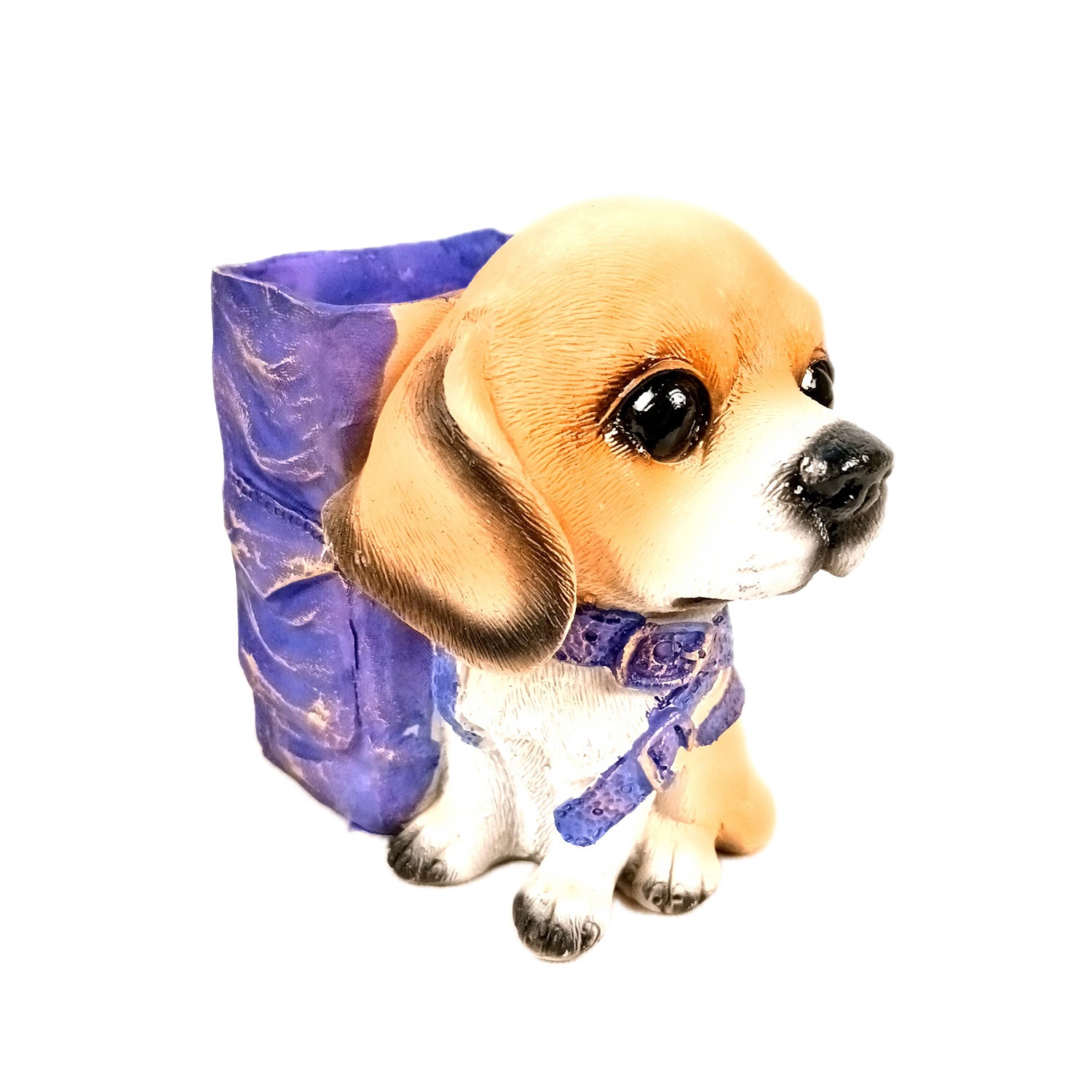 Cute Dog Decorative Pen Pencil Holder / Cutlery Stand | Dog Holding Basket Showpiece | Multipurpose Organizer - for Kids Study Table, office Desk, Home Decor & Gifts - 5 Inch - Apkamart #Style_Design 1