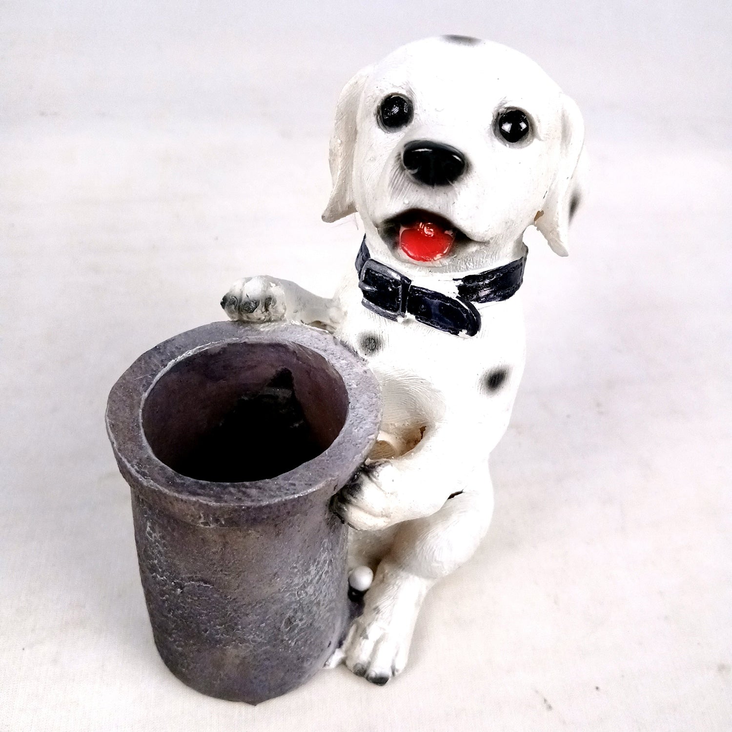 Cute Dog Decorative Pen Pencil Holder / Cutlery Stand | Dog Holding Basket Showpiece - for Kids Study Table, office Desk, Home Decor & Gifts - 6 Inch - Apkamart #Style_Design 3