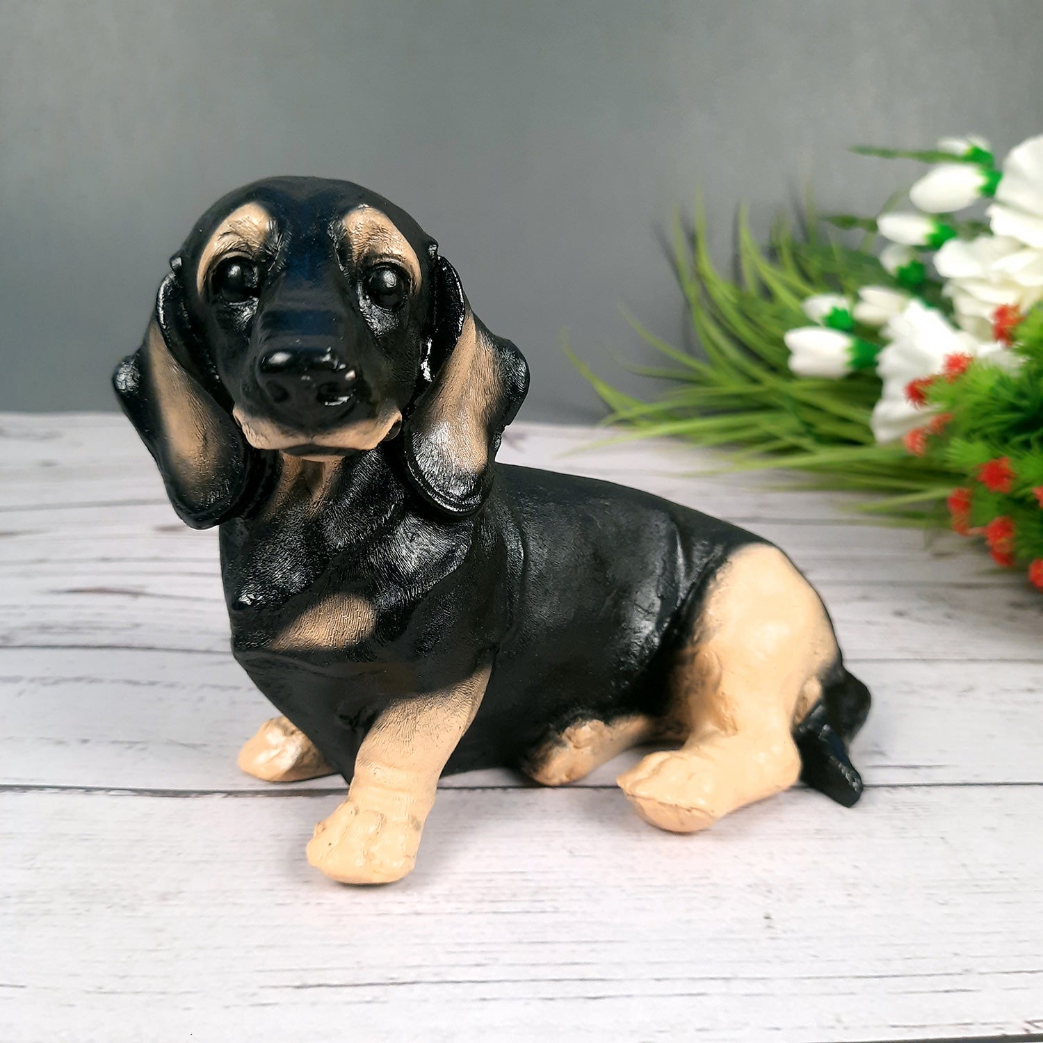 Dog Showpiece Statue | Animal Figurines | Home Decor Showpieces - Home, Table, Living Room, Indoor/Outdoor, Garden Decor & Gift - Apkamart #Style_Style 3