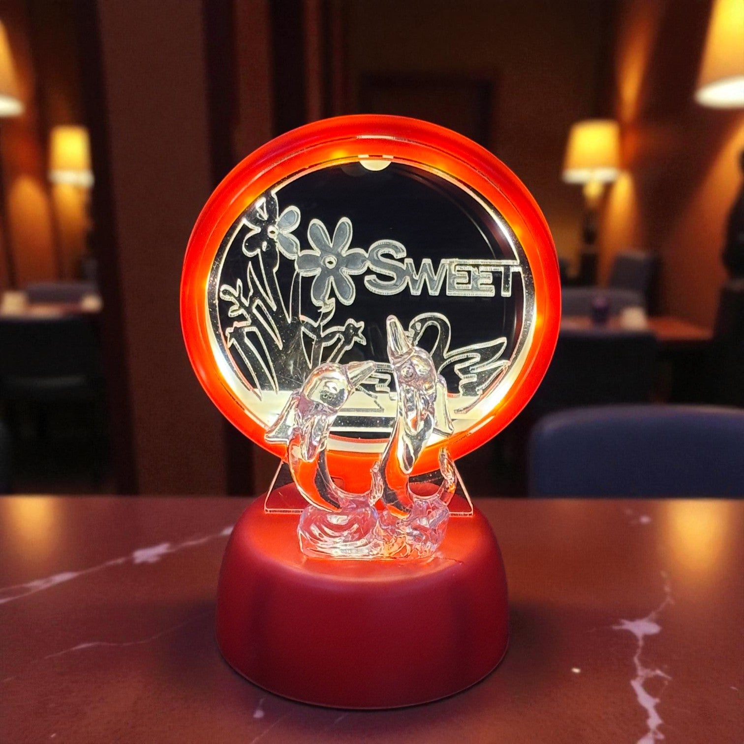 LED Couple Showpiece | Romantic Light Love Statue for Bedroom, Living Room & Table Décor | Gift for Valentine, Wedding & Anniversary - 6 Inch - Apkamart #Style_Design 2