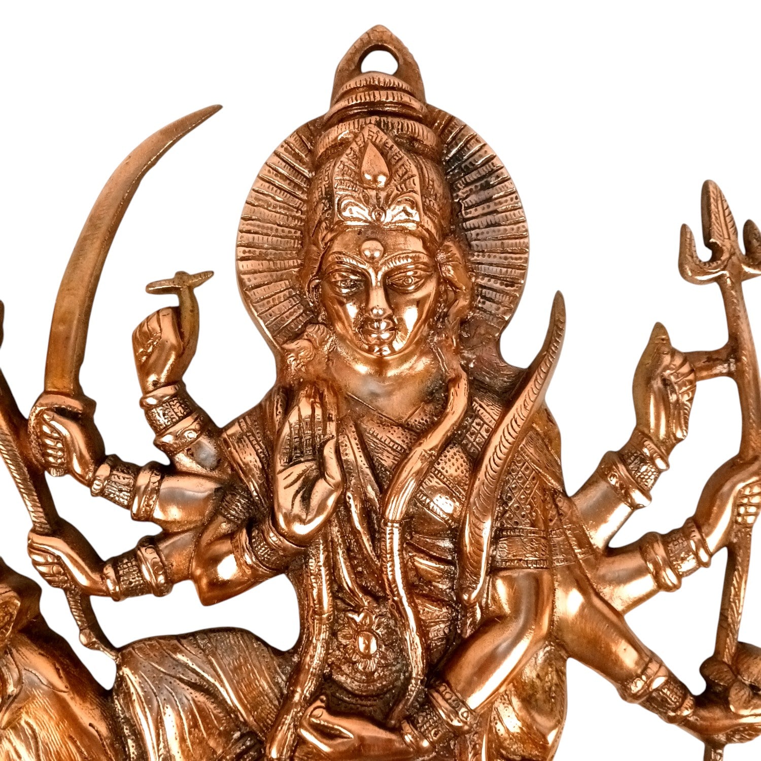 Durga Ji Wall Hanging Showpiece | Handicraft Spiritual Decor | Wall Art for Home | Gift for Festivals & Birthdays - 25 Inch - Apkamart