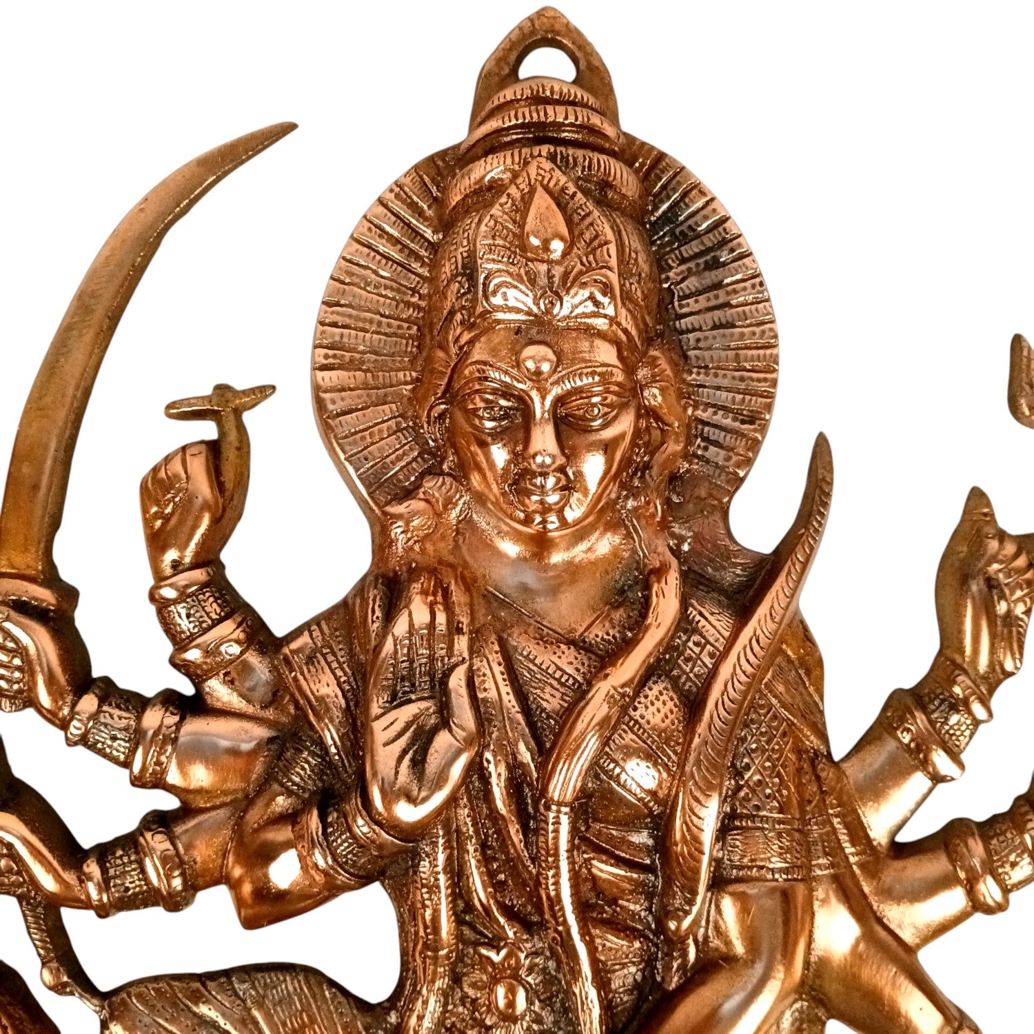 Durga Ji Wall Hanging Showpiece | Handicraft Spiritual Decor | Wall Art for Home | Gift for Festivals & Birthdays - 25 Inch - Apkamart