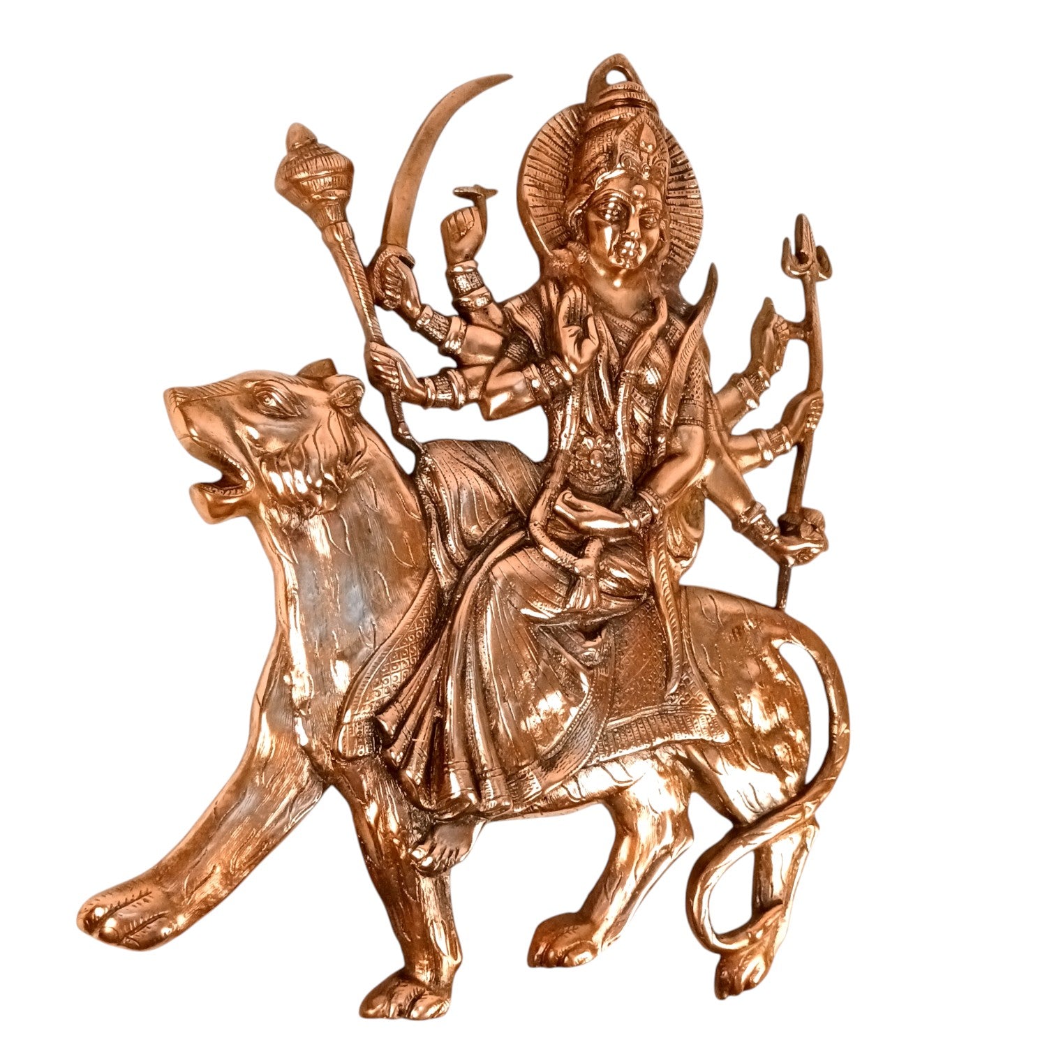 Durga Ji Wall Hanging Showpiece | Handicraft Spiritual Decor | Wall Art for Home | Gift for Festivals & Birthdays - 25 Inch - Apkamart