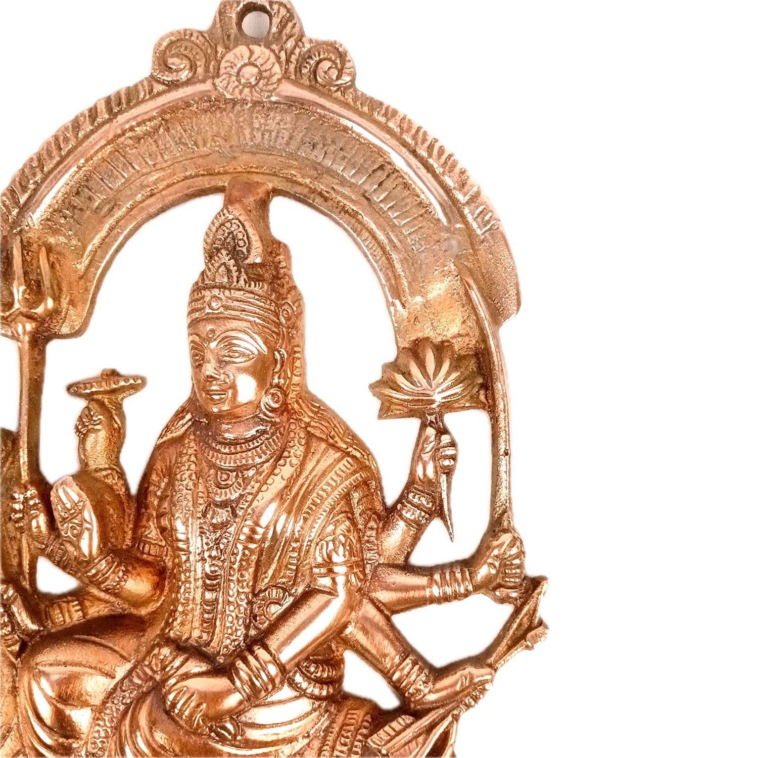 Goddess Durga Wall Hanging Statue | Devi Abme Maa | Shera Wali Mata Wall Idol | for Pooja, Temple, Home Decor & Navratri - 16 Inch - Apkamart