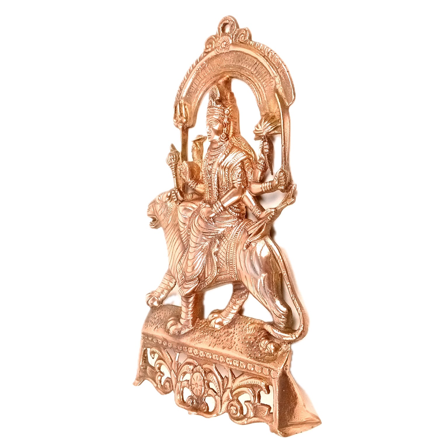 Goddess Durga Wall Hanging Statue | Devi Abme Maa | Shera Wali Mata Wall Idol | for Pooja, Temple, Home Decor & Navratri - 16 Inch - Apkamart