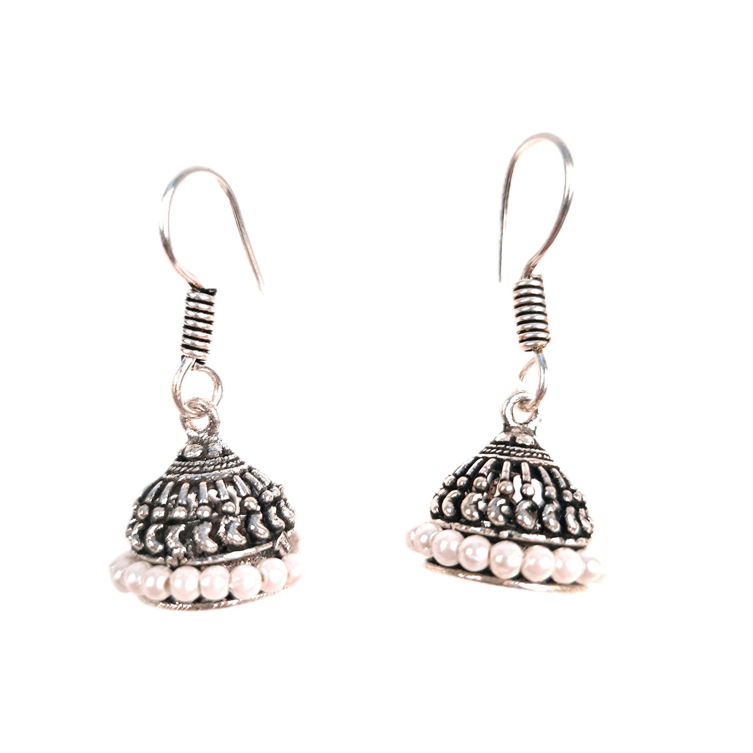 Oxidised Silver Plated Jhumka earrings for Girls and Women | Latest Stylish Fashion Jewellery | Gifts for Her, Friendship Day, Valentine's Day Gift -apkamart