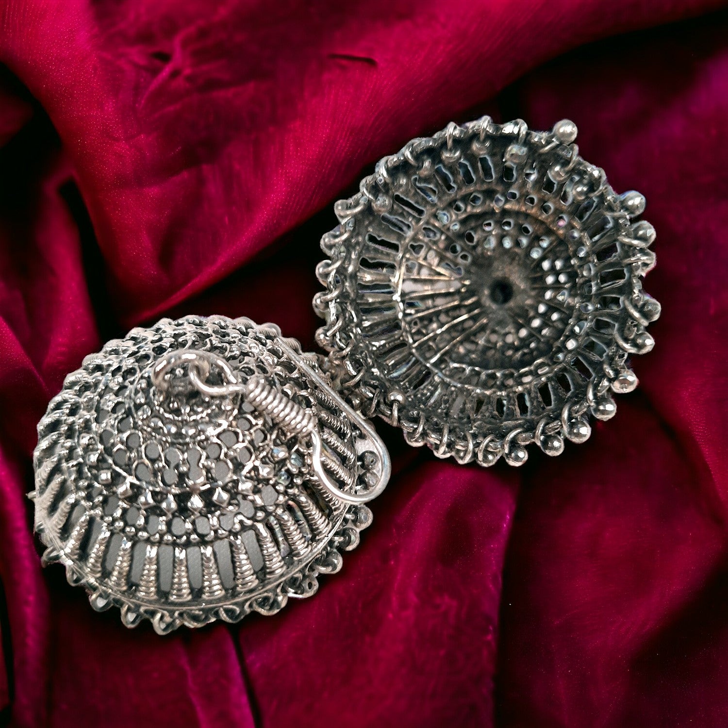 Earrings for Girls and Women - Oxidised Jhumka | Stylish Fashion Jewellery | Gift for Her - Apkamart