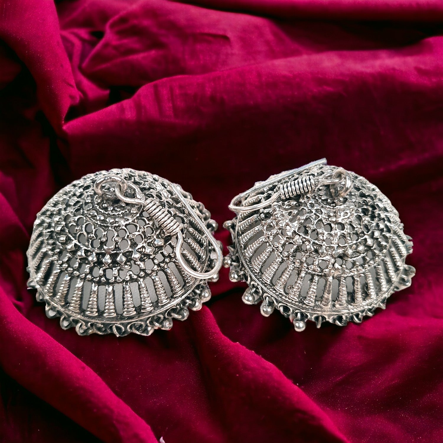 Earrings for Girls and Women - Oxidised Jhumka | Stylish Fashion Jewellery | Gift for Her - Apkamart