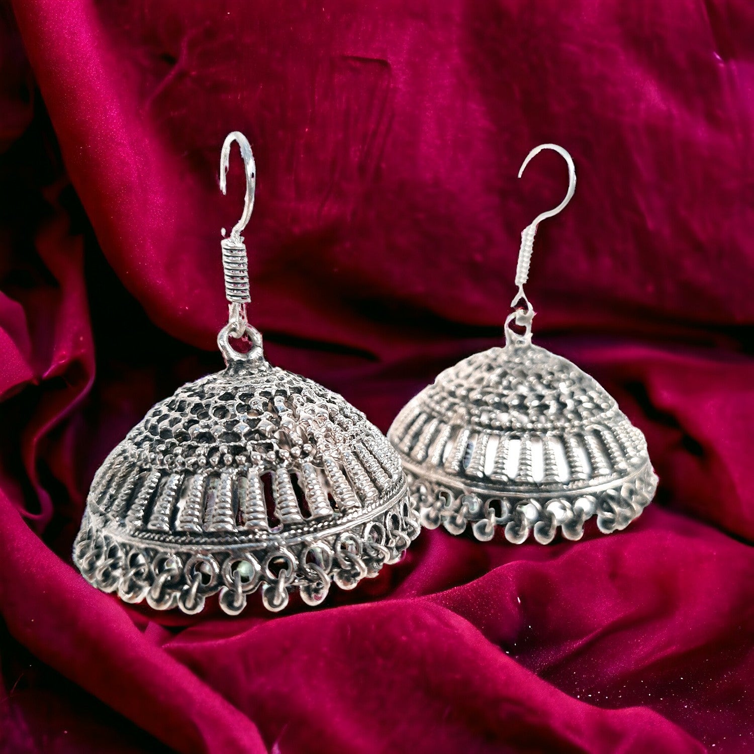 Earrings for Girls and Women - Oxidised Jhumka | Stylish Fashion Jewellery | Gift for Her - Apkamart