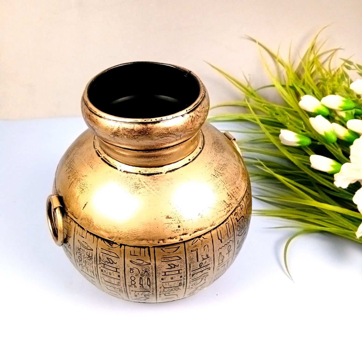 Flower Vase - Pitcher Design | Pots for Flowers - For Tabletop, Living Room, Home & Office Decor | Corner Decoration | Vases for Gifts - 12 Inch - Apkamart #Siz_8 Inch