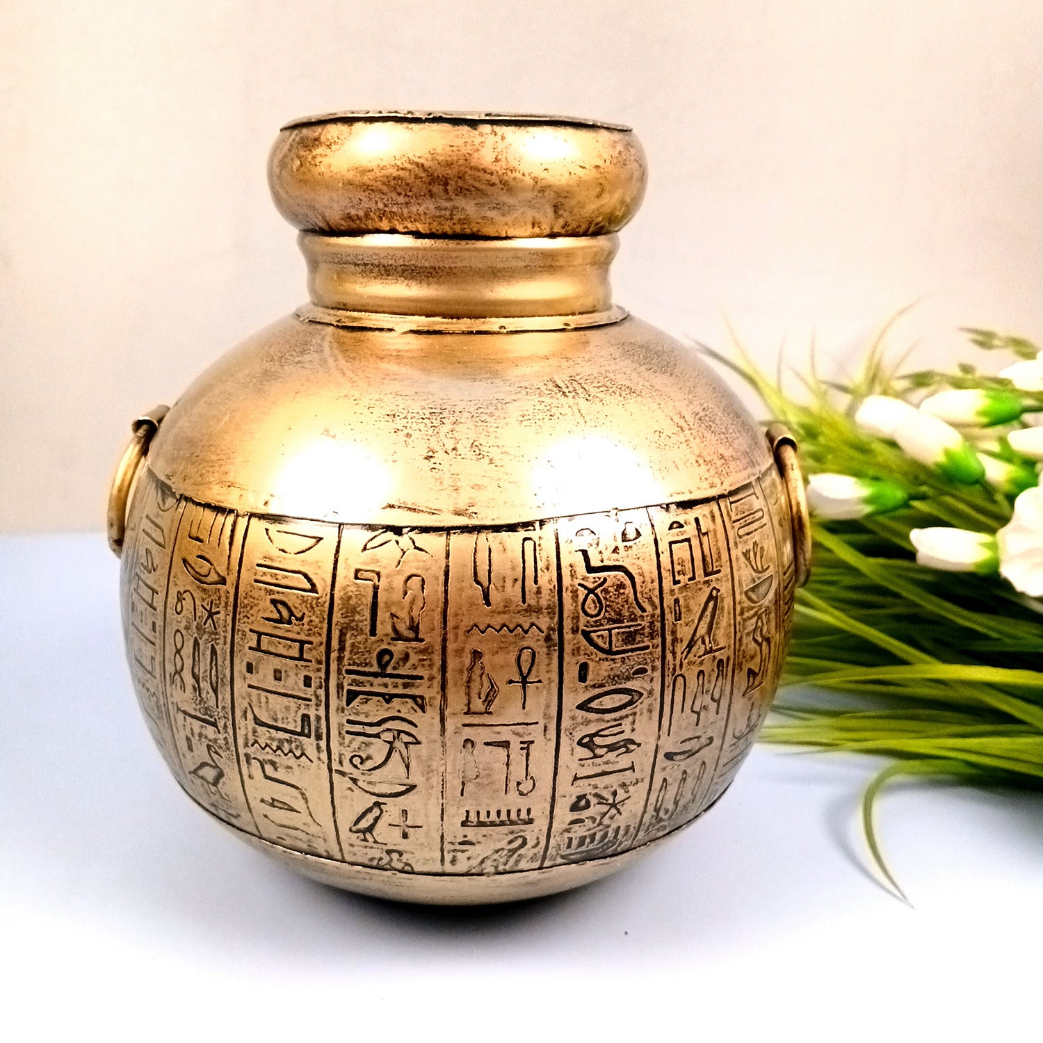 Flower Vase - Pitcher Design | Pots for Flowers - For Tabletop, Living Room, Home & Office Decor | Corner Decoration | Vases for Gifts - 12 Inch - Apkamart #Siz_8 Inch