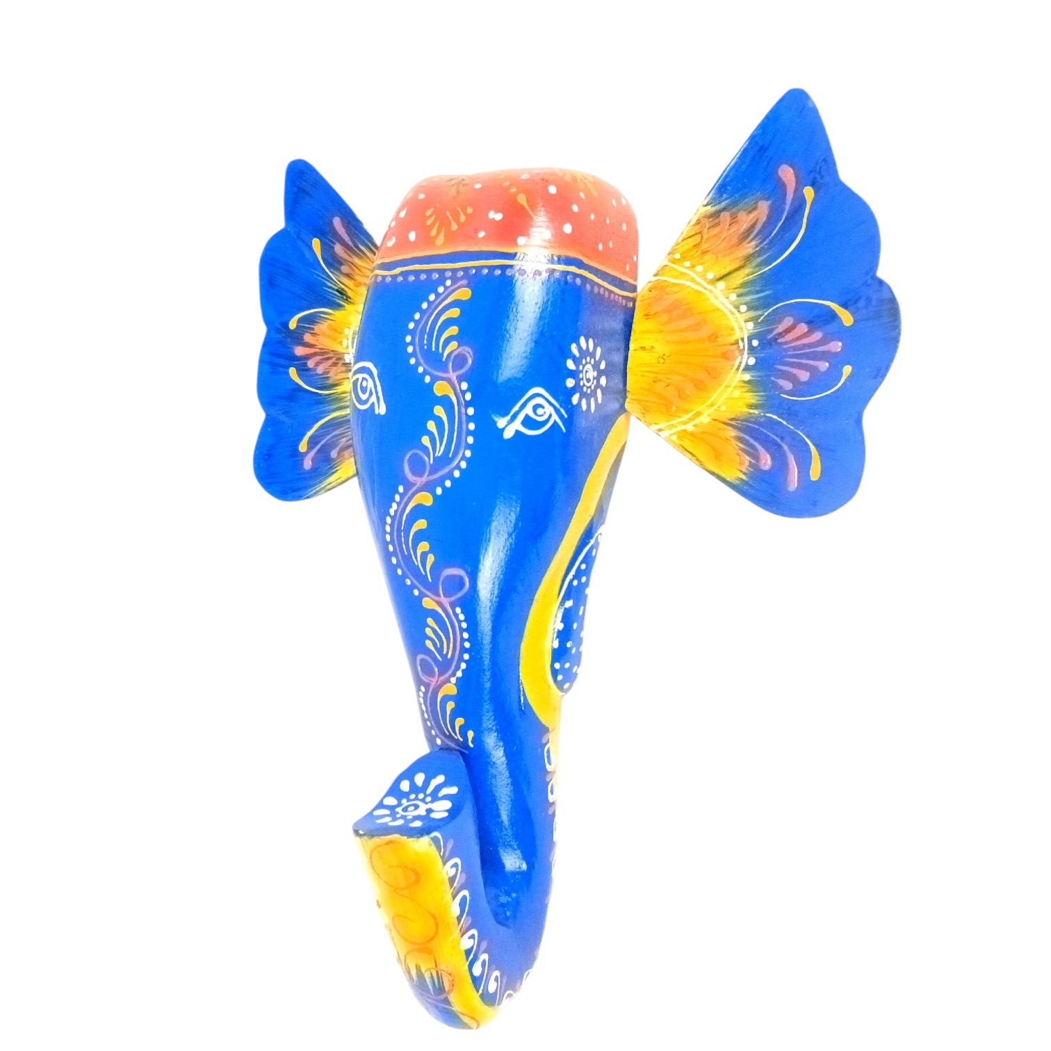 Elephant Head Wall Hanging | Wooden Wall Decor – 11 Inch - Apkamart