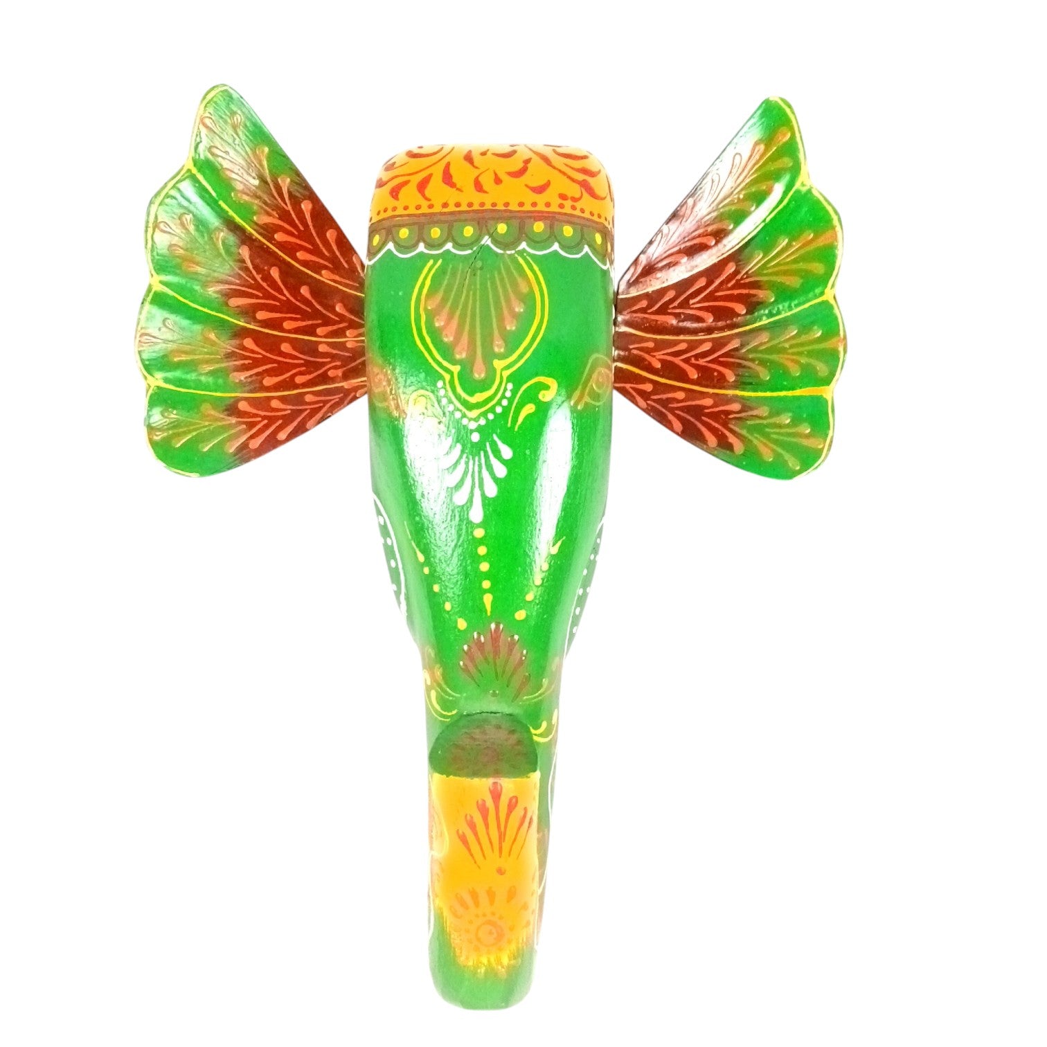 Elephant Head Wall Hanging | Wooden Wall Decor – 11 Inch - Apkamart
