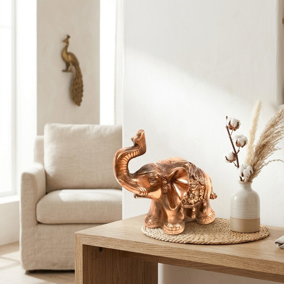Elephant Showpiece For Home Entrance Vastu - 7 Inch - Apkamart