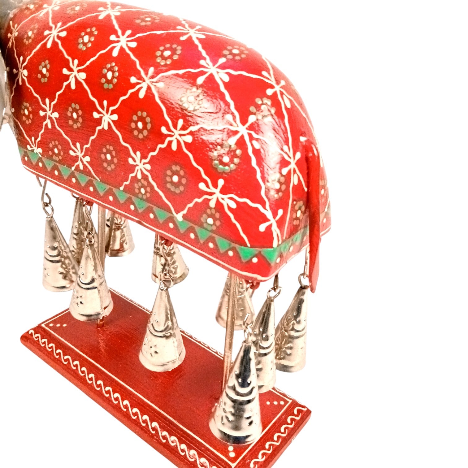 Elephant With Bells Showpiece for Home Decor | Stylish Table Decor & Gift Item | Elegant Figurine for Living Room, Bedroom & Office Decoration - 11 Inch - Apkamart #Style_Design 1