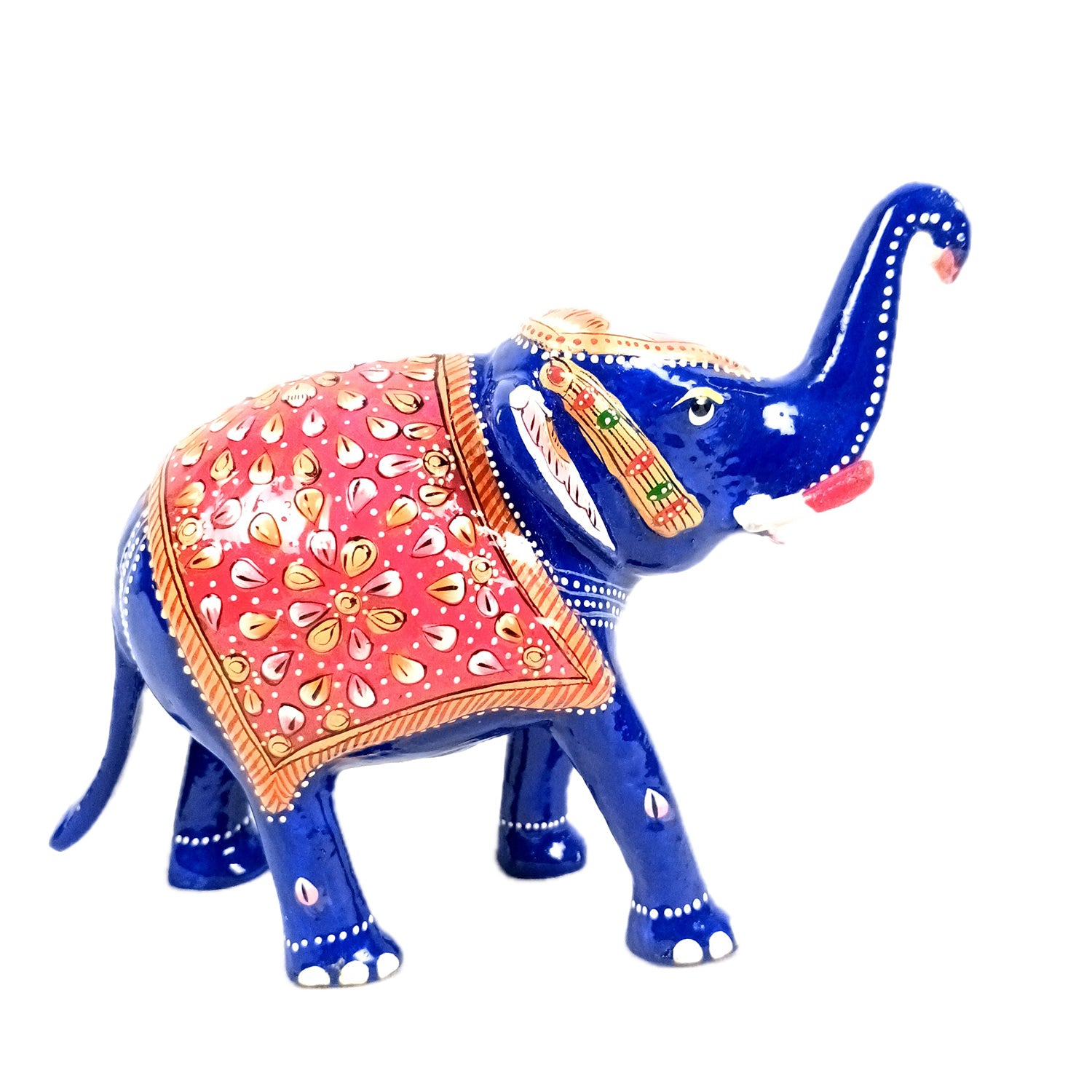 Elephant Showpiece for Table Decor | Handicraft Meenakari Showpiece Figurine - for Home Decor, Table, Living Room, Office & Gift - 6 Inch - Apkamart #Style_Pack Of 1